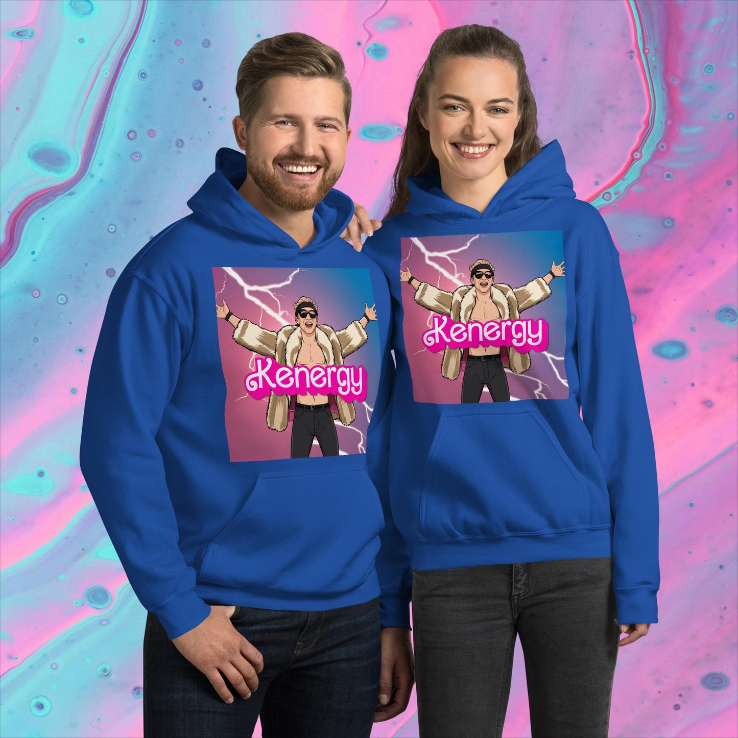 Kenergy Barbie Ryan Gosling Ken Unisex Hoodie Royal Hoodies Barbie Celebrities Ken Kenergy Movies Ryan Gosling Next Cult Brand