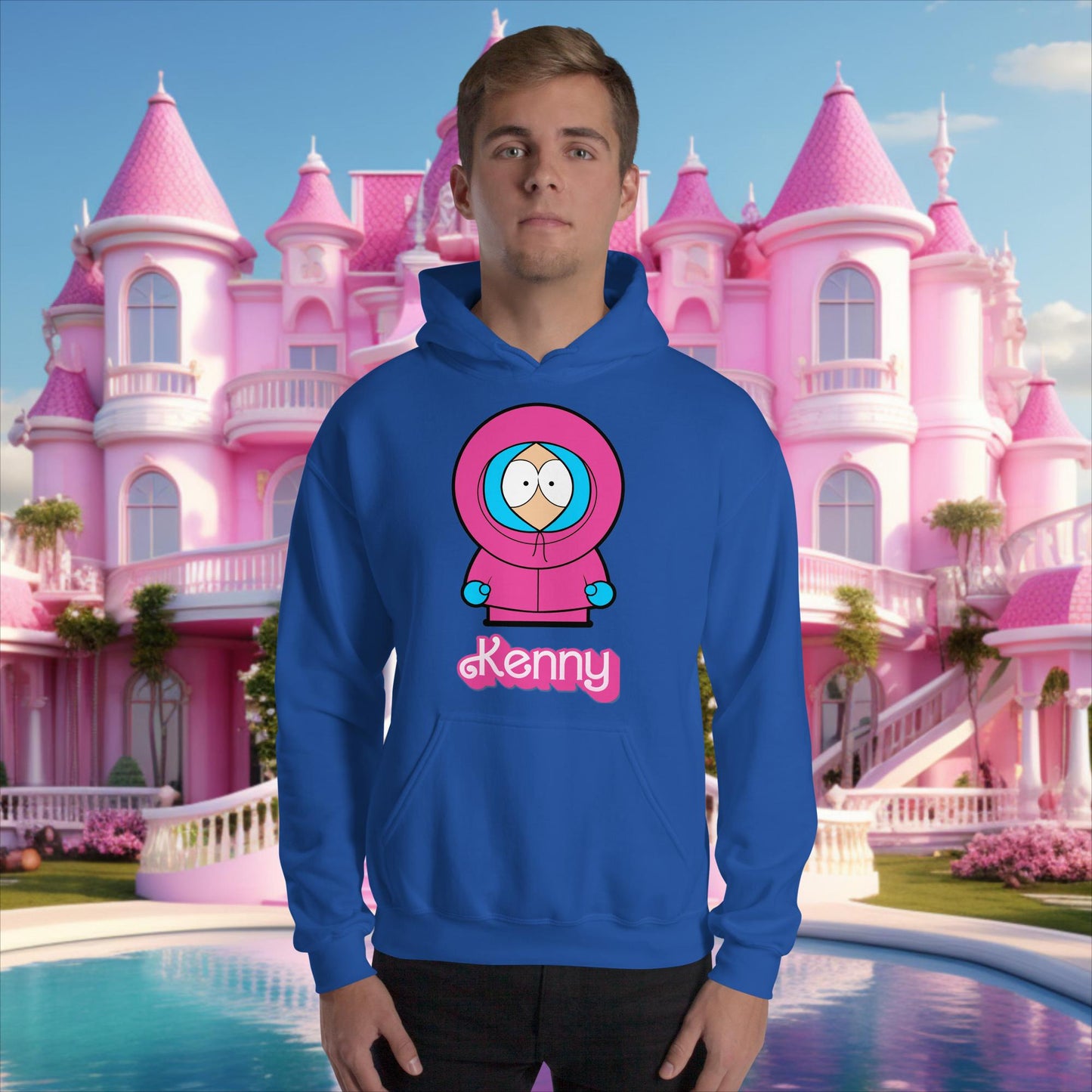 Kenny McCormick Ken Ryan Gosling Barbie South Park Kenny Unisex Hoodie Royal Hoodies Barbie Ken Kenny Movies South Park TV Shows Next Cult Brand