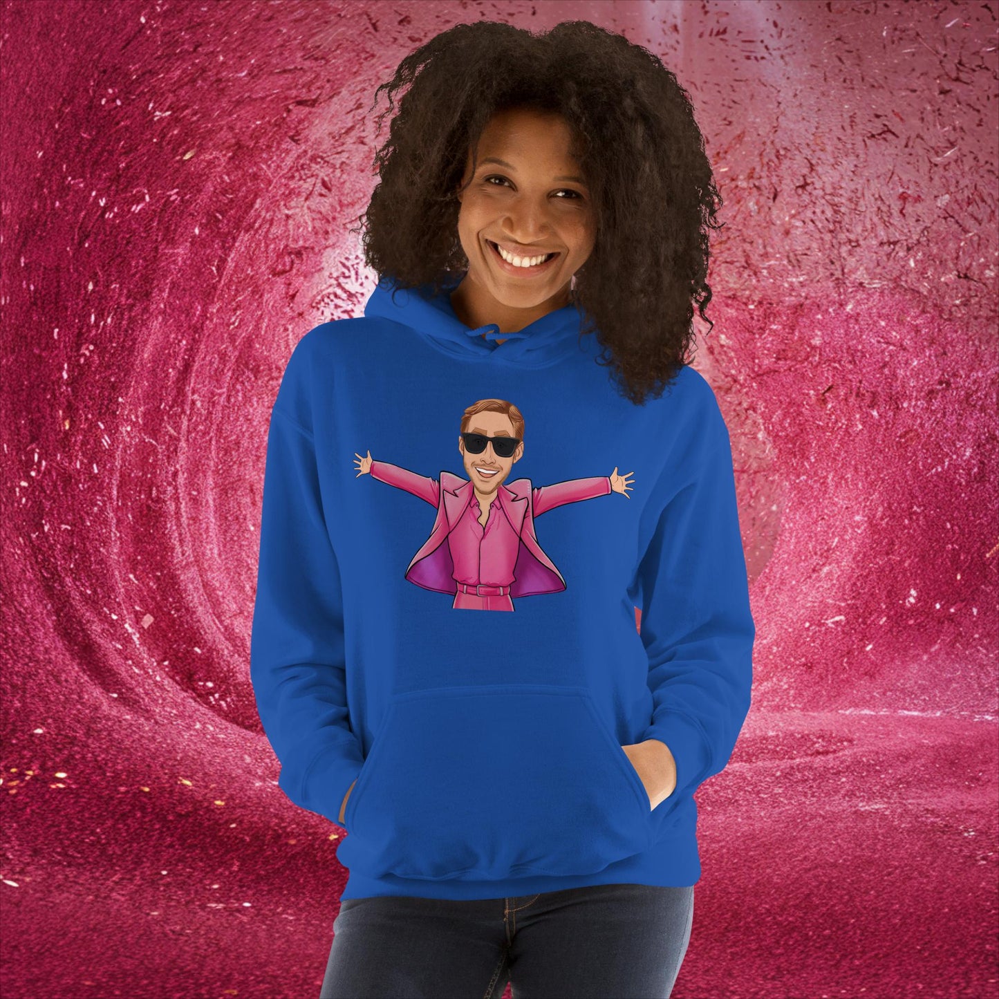 Ken Barbie Ryan Gosling I'm Just Ken Unisex Hoodie Royal Hoodies Barbie Celebrities Ken Movies Ryan Gosling Next Cult Brand