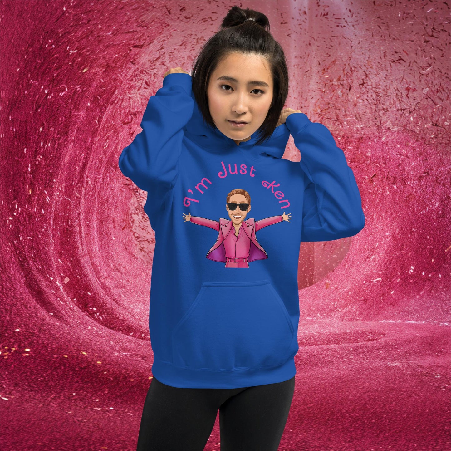 Ken Barbie Ryan Gosling I'm Just Ken Unisex Hoodie Royal Hoodies Barbie Celebrities Ken Movies Ryan Gosling Next Cult Brand
