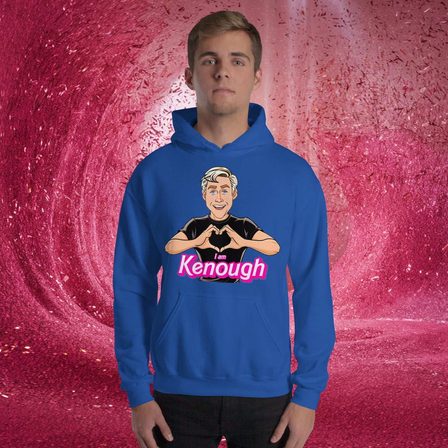 I am Kenough Ryan Gosling Ken Barbie Movie Unisex Hoodie Royal Hoodies Barbie Celebrities Ken Movies Ryan Gosling Next Cult Brand