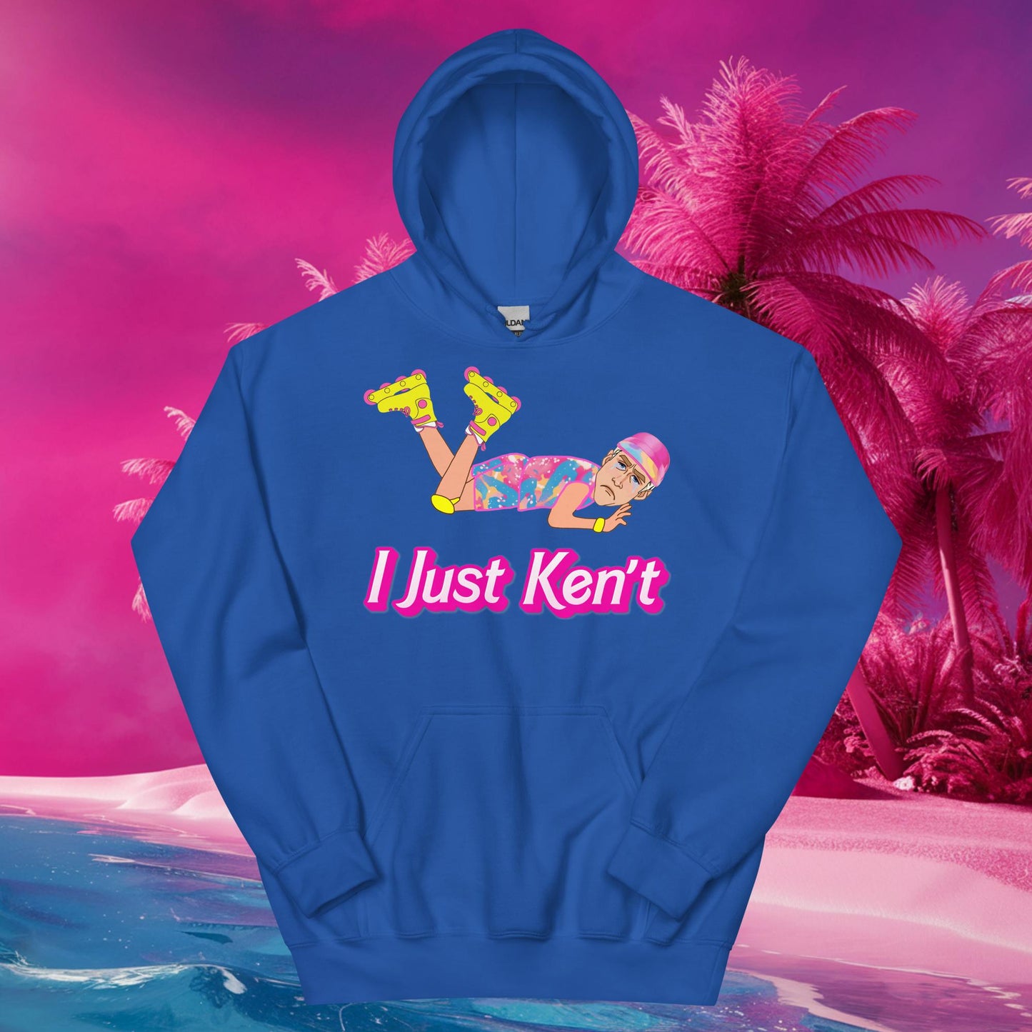 I Just Ken't I just Can't Ryan Gosling Ken Barbie Movie Unisex Hoodie Royal Hoodies Barbie Celebrities Ken Movies Ryan Gosling Next Cult Brand