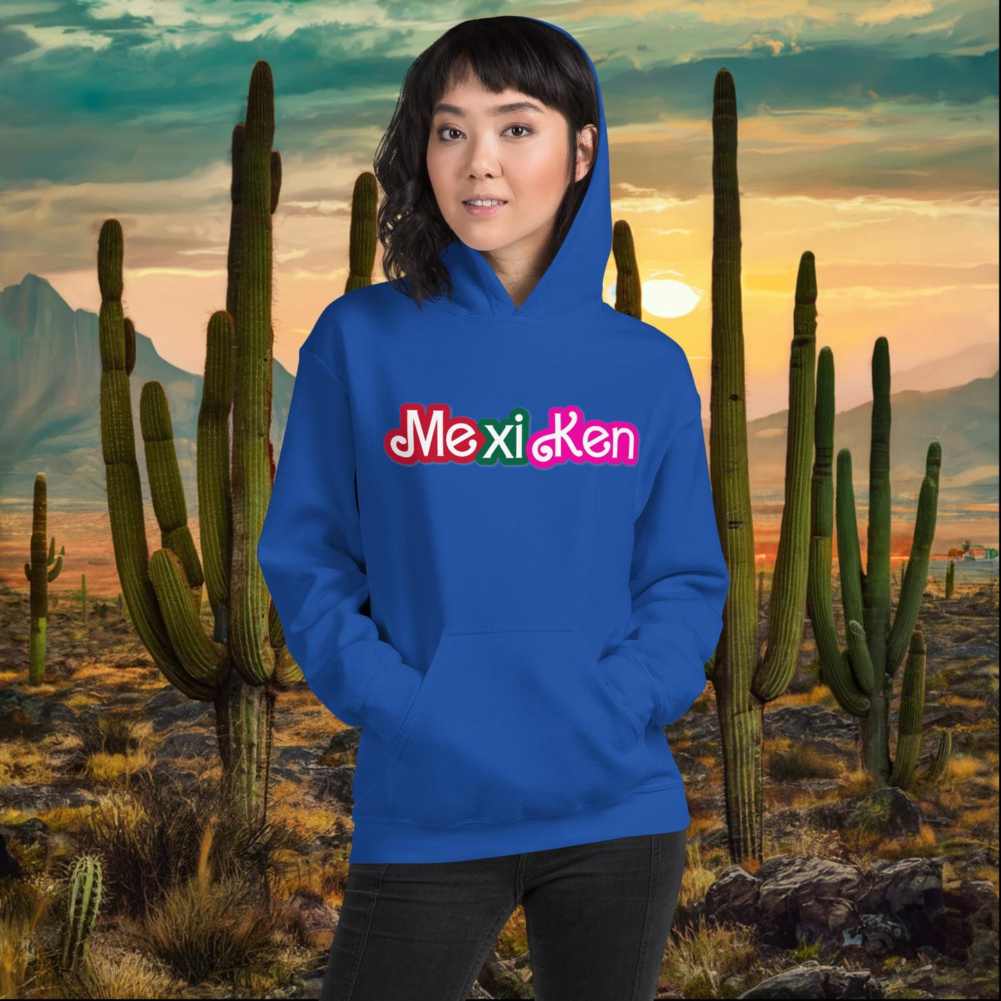 MexiKen Ken Barbie Mexico Mexican Mexicana Latino Latina Latinx Unisex Hoodie Royal Hoodies Barbie Ken Mexico Movies Next Cult Brand