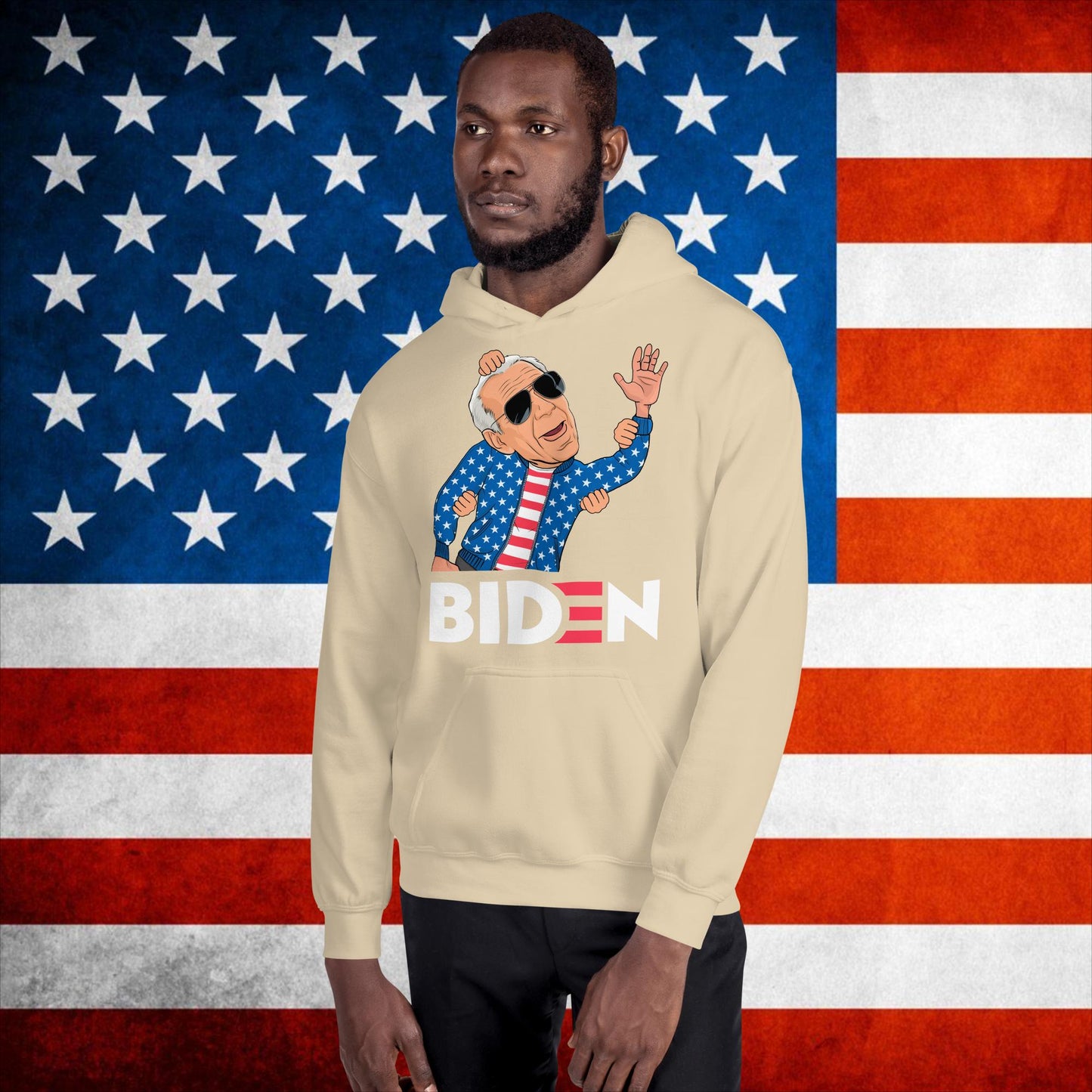 Weekend at Biden's Joe Biden Meme Democrat Republican Trump Gift Biden Gift 90s Vintage Unisex Hoodie Sand Hoodies Democrats Joe Biden Politics Next Cult Brand