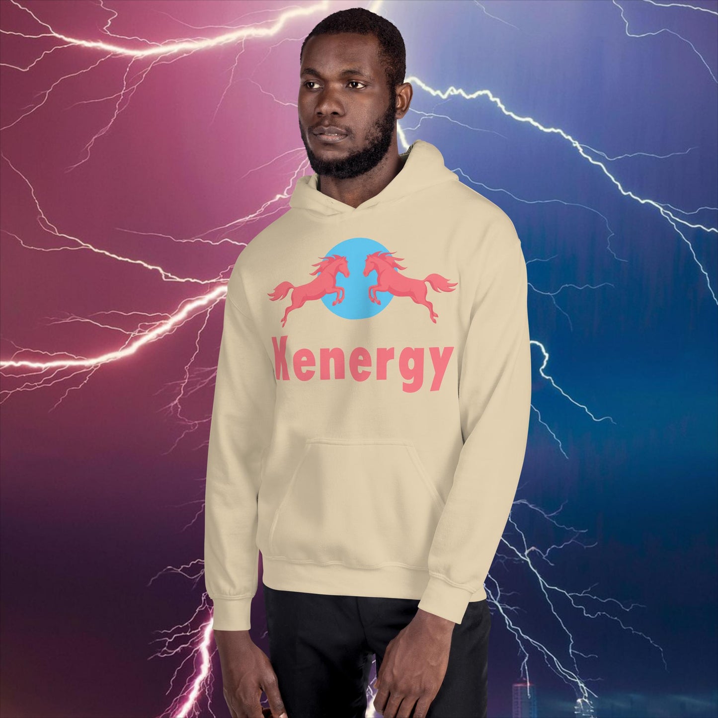 Kenergy Red Bull Ken Barbie Ryan Gosling Kenergy Unisex Hoodie Sand Hoodies Barbie Ken Kenergy Movies Next Cult Brand