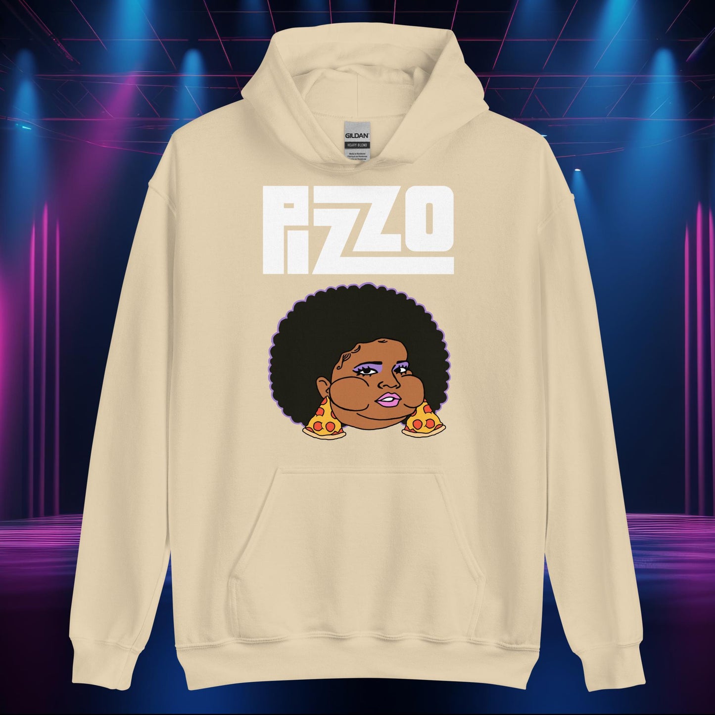Pizzo Lizzo Pizza Lizzo Merch Lizzo Gift Body Positivity Body empowerment Lizzo Unisex Hoodie Sand Hoodies Lizzo Music Next Cult Brand