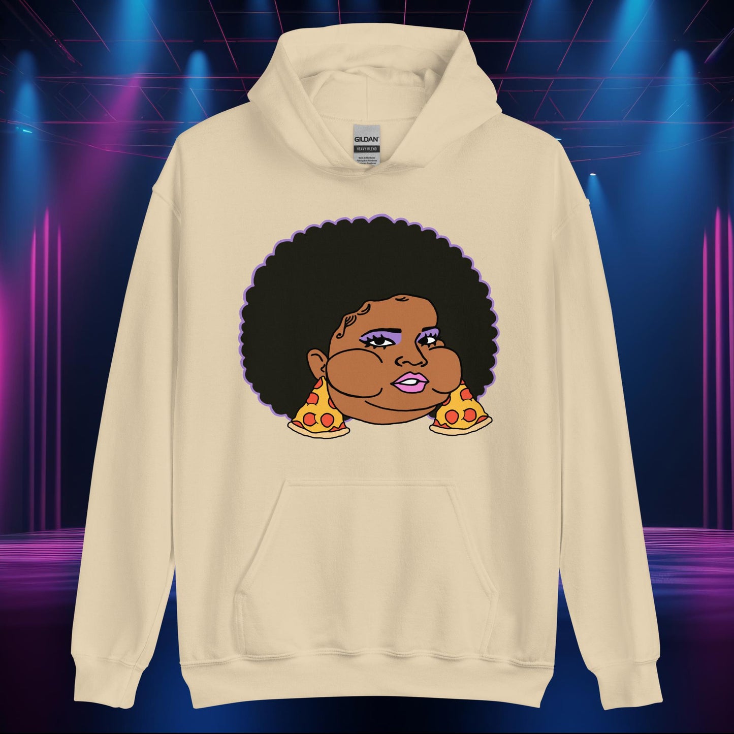 Pizzo Lizzo Pizza Lizzo Merch Lizzo Gift Body Positivity Body empowerment Lizzo Unisex Hoodie Sand Hoodies Lizzo Music Next Cult Brand