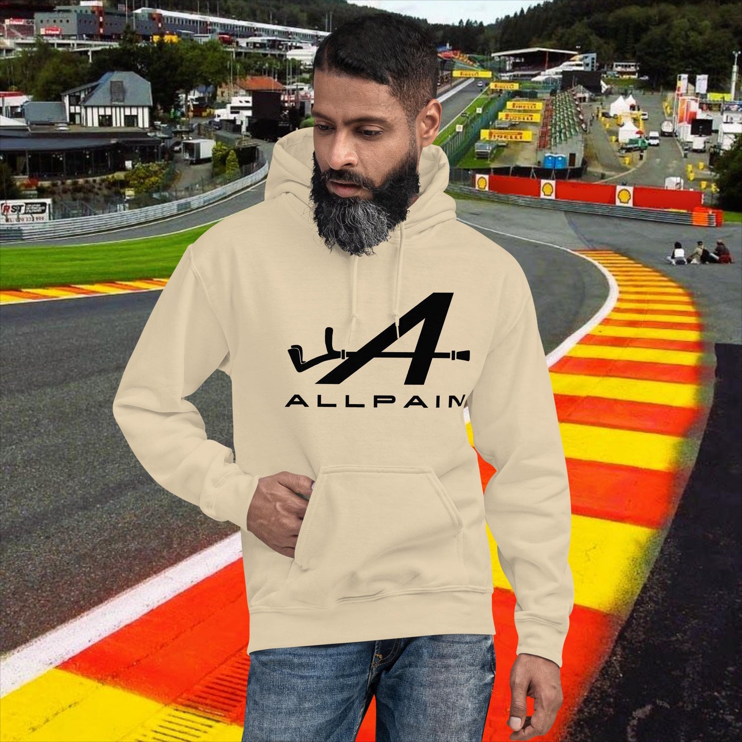 Allpain Alpine F1 Formula 1 Pierre Gasly Esteban Ocon Alpine Unisex Hoodie Sand Hoodies Alpine F1 Next Cult Brand