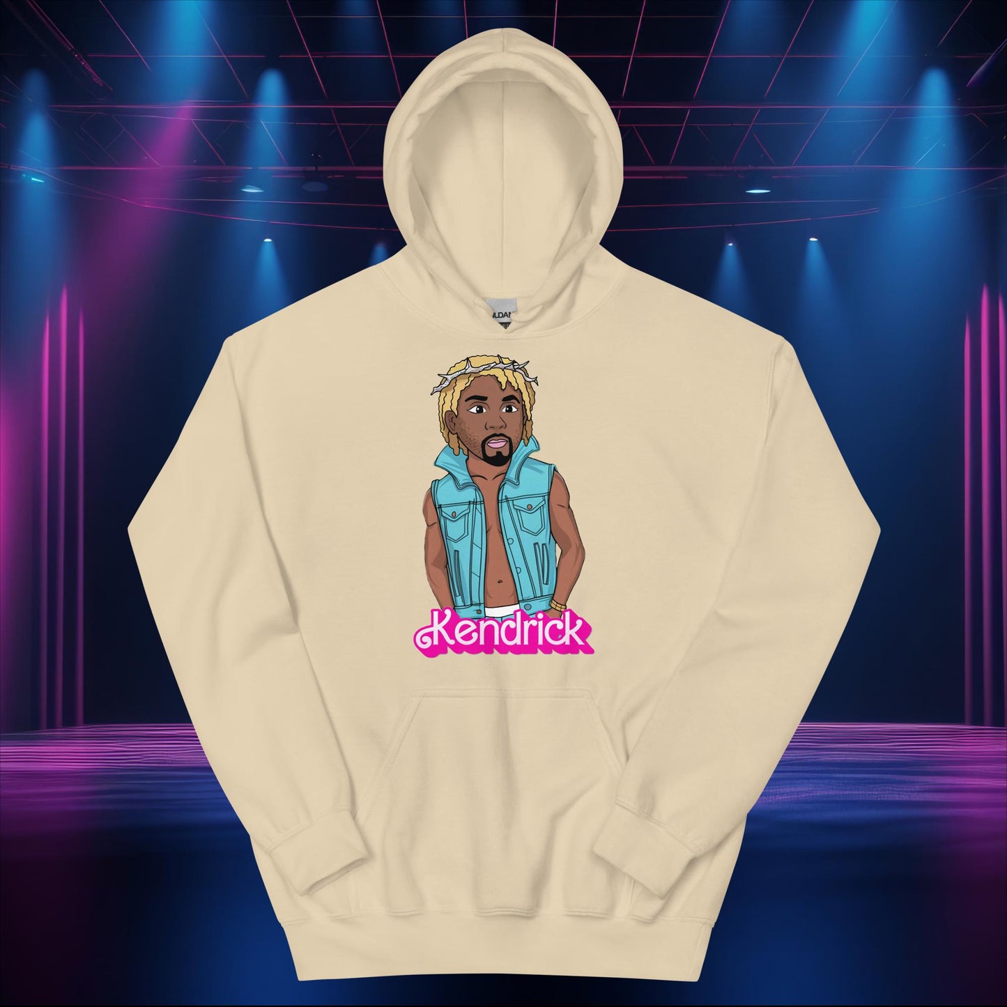 Kendrick Ken Ryan Gosling Barbie Hip Hop Rap Kendrick Lamar Unisex Hoodie Sand Hoodies Barbie Ken Kendrick Lamar Movies Music Next Cult Brand