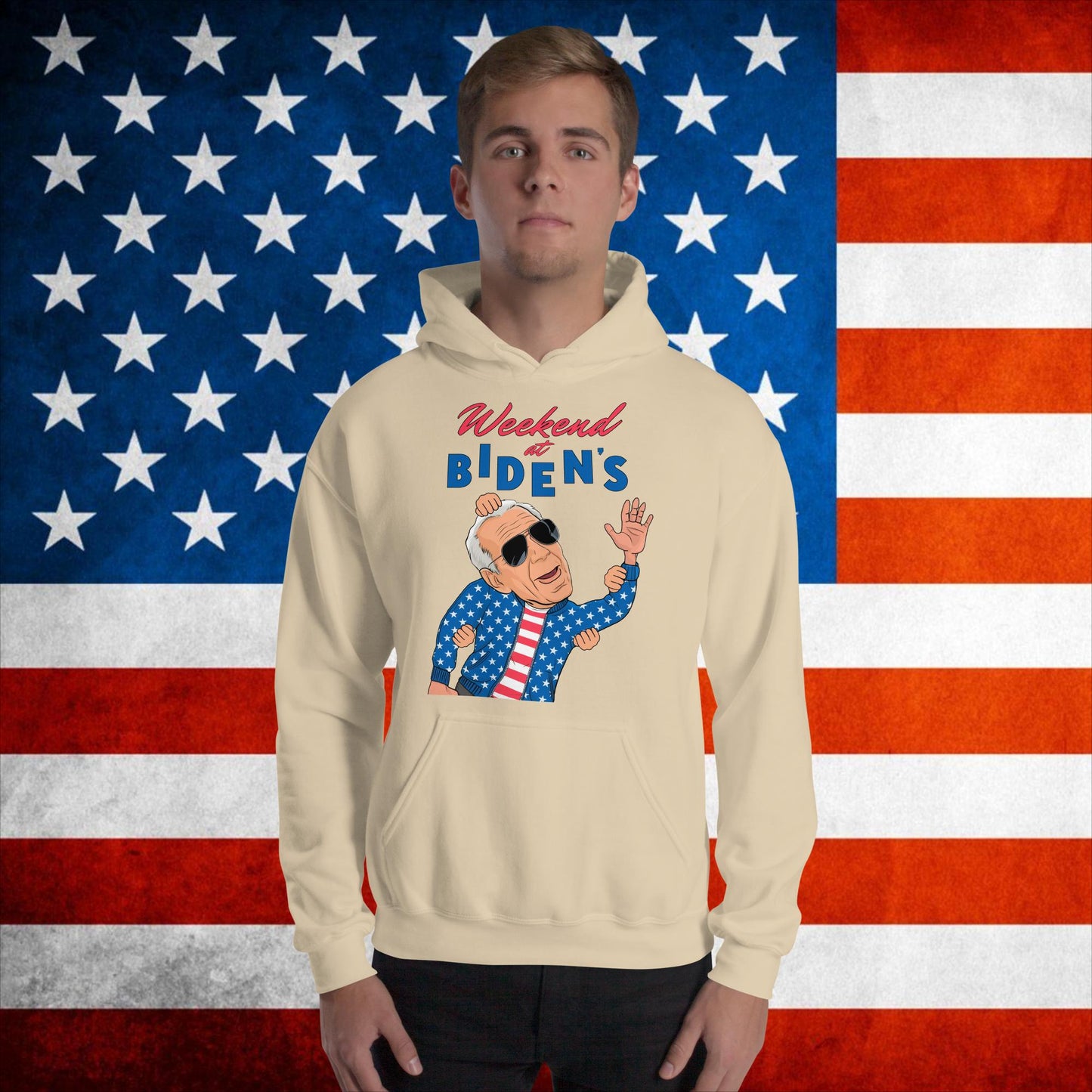 Weekend at Biden's Hoodie Joe Biden Meme Pullover Democrat Hoodie Republican Hoodie Trump Hoodie Politics Hoodie Elections Hoodie Trump GiftUnisex Hoodie Sand Hoodies Democrats Joe Biden Politics Next Cult Brand
