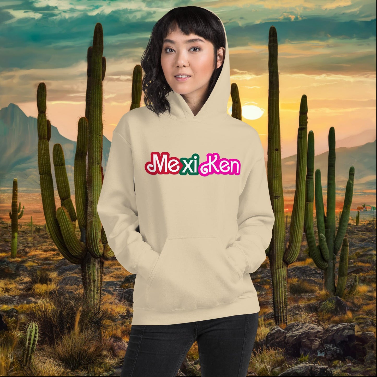 MexiKen Ken Barbie Mexico Mexican Mexicana Latino Latina Latinx Unisex Hoodie Sand Hoodies Barbie Ken Mexico Movies Next Cult Brand