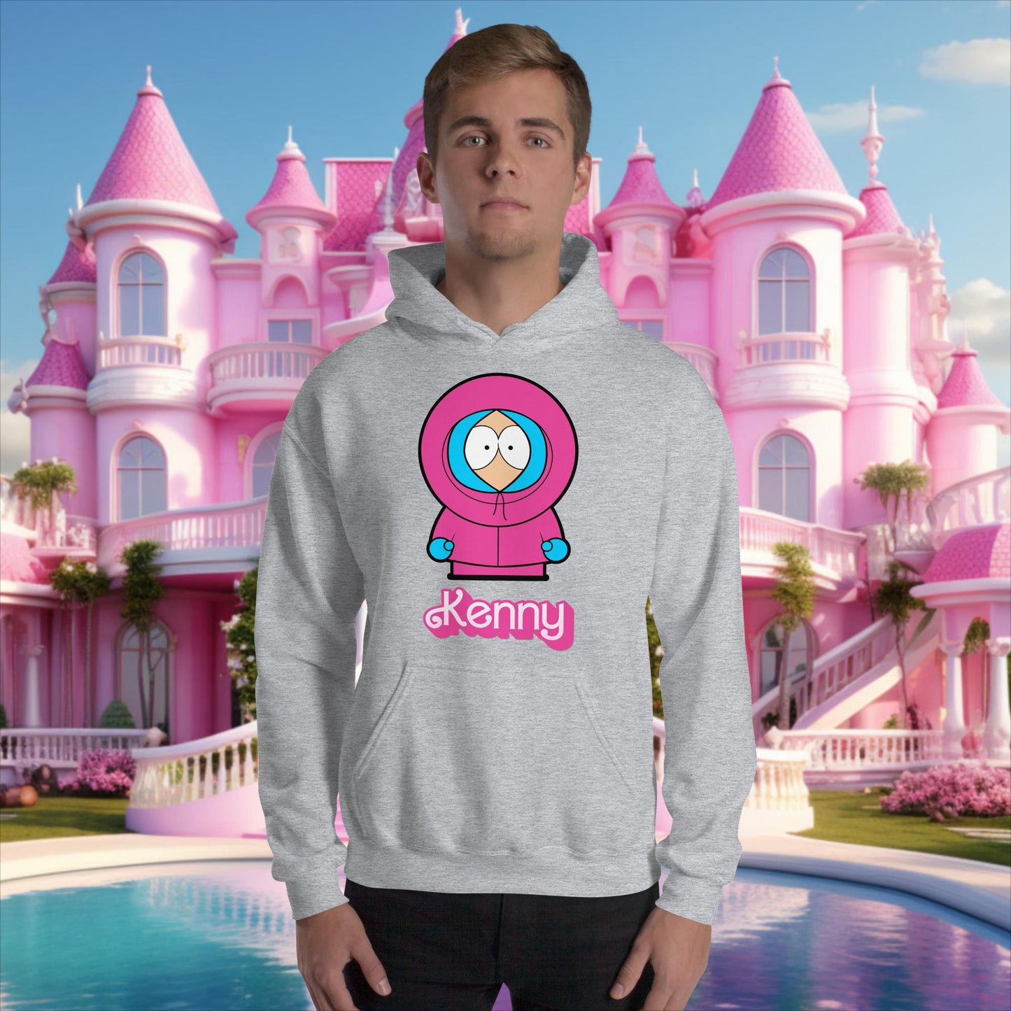 Kenny McCormick Ken Ryan Gosling Barbie South Park Kenny Unisex Hoodie Sport Grey Hoodies Barbie Ken Kenny Movies South Park TV Shows Next Cult Brand