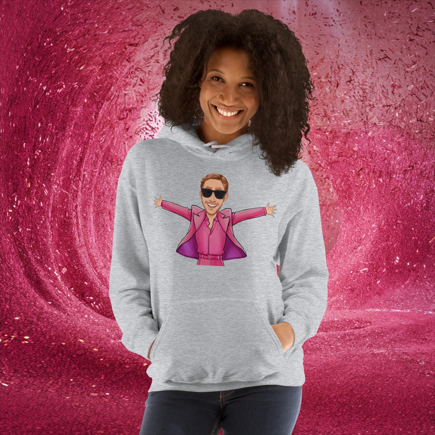 Ken Barbie Ryan Gosling I'm Just Ken Unisex Hoodie Sport Grey Hoodies Barbie Celebrities Ken Movies Ryan Gosling Next Cult Brand
