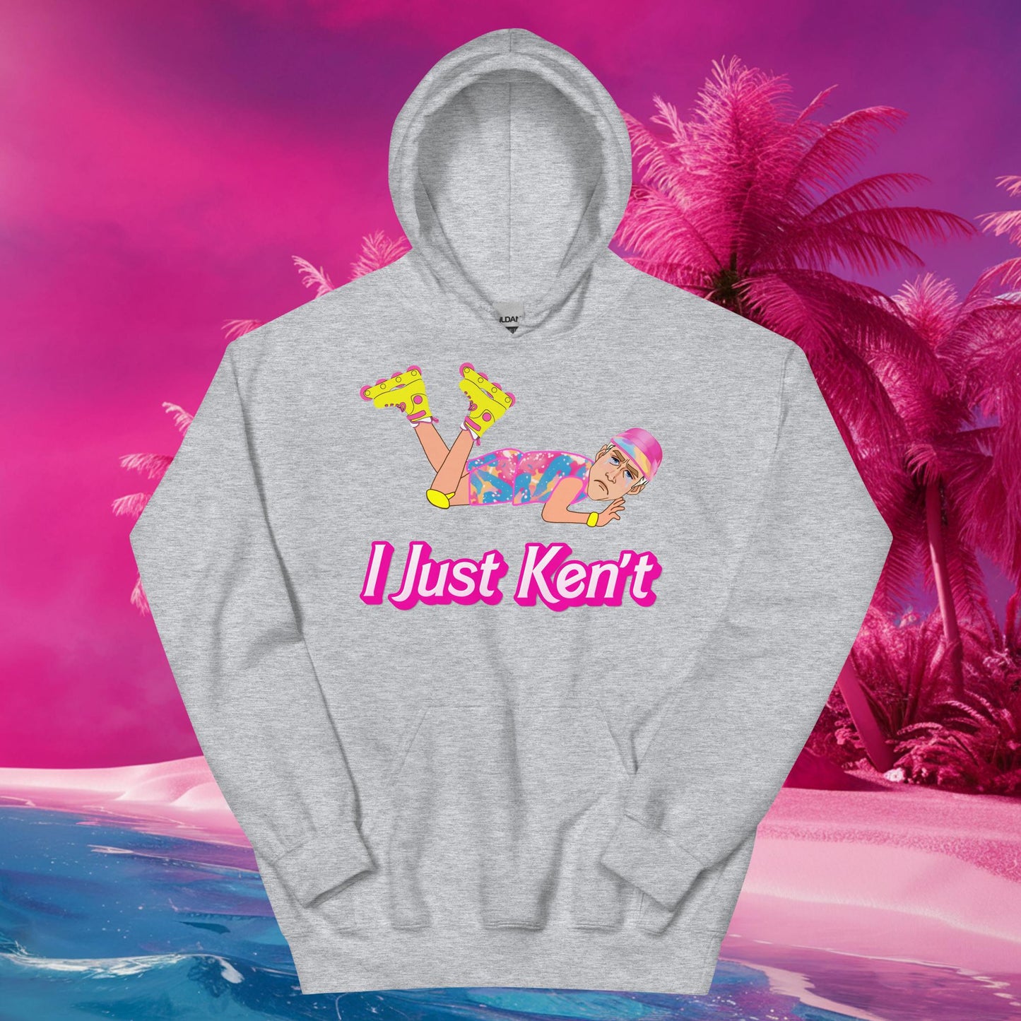 I Just Ken't I just Can't Ryan Gosling Ken Barbie Movie Unisex Hoodie Sport Grey Hoodies Barbie Celebrities Ken Movies Ryan Gosling Next Cult Brand