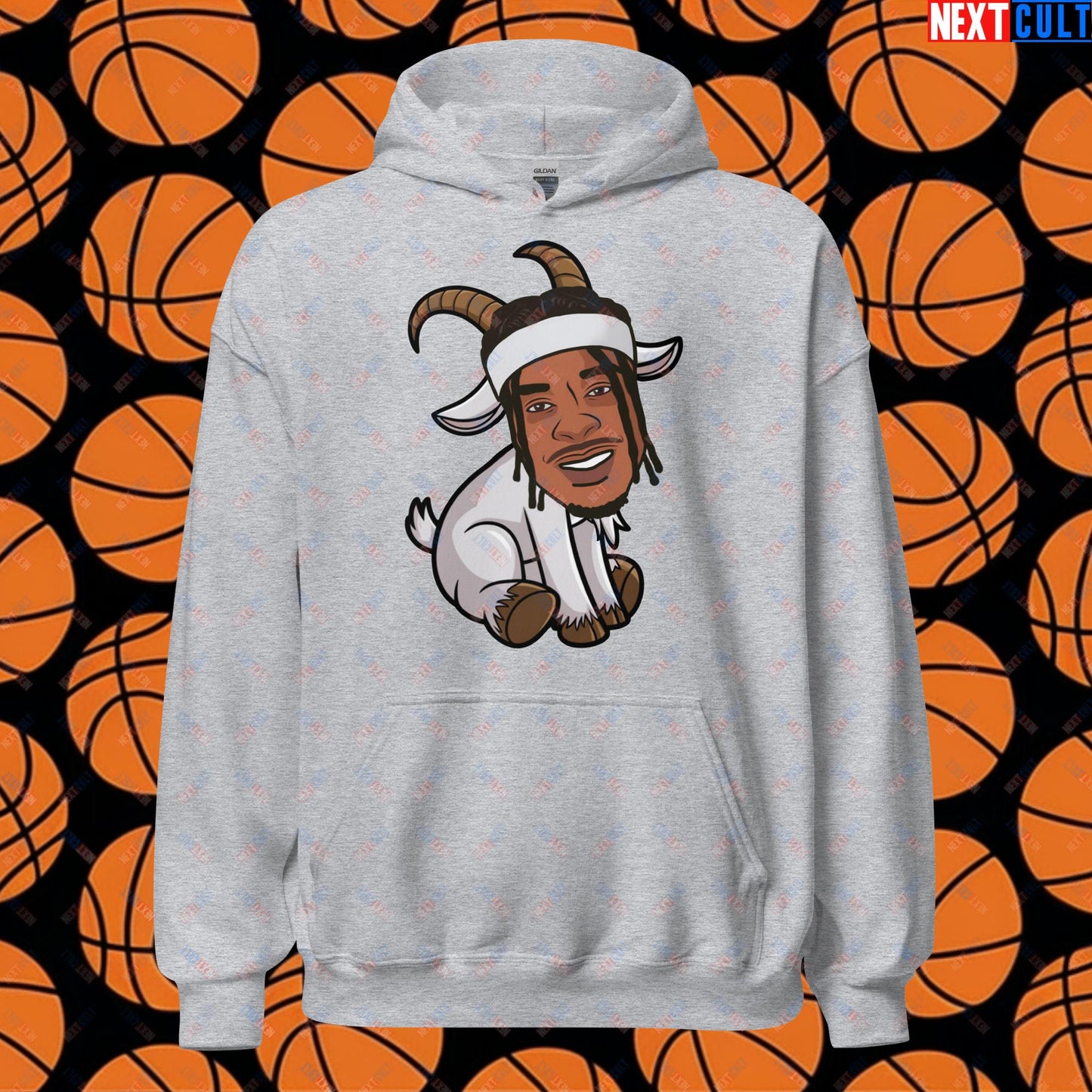 Shai Gilgeous-Alexander G.O.A.T. Hoodie - Funny Basketball Meme Sweatshirt - Greatest of All Time Pullover for Basketball Fans - Perfect Gift for Shai Gilgeous-Alexander Fans Unisex Hoodie Sport Grey Hoodies Basketball G.O.A.T. NBA Oklahoma City Thunder Shai Gilgeous-Alexander Next Cult Brand