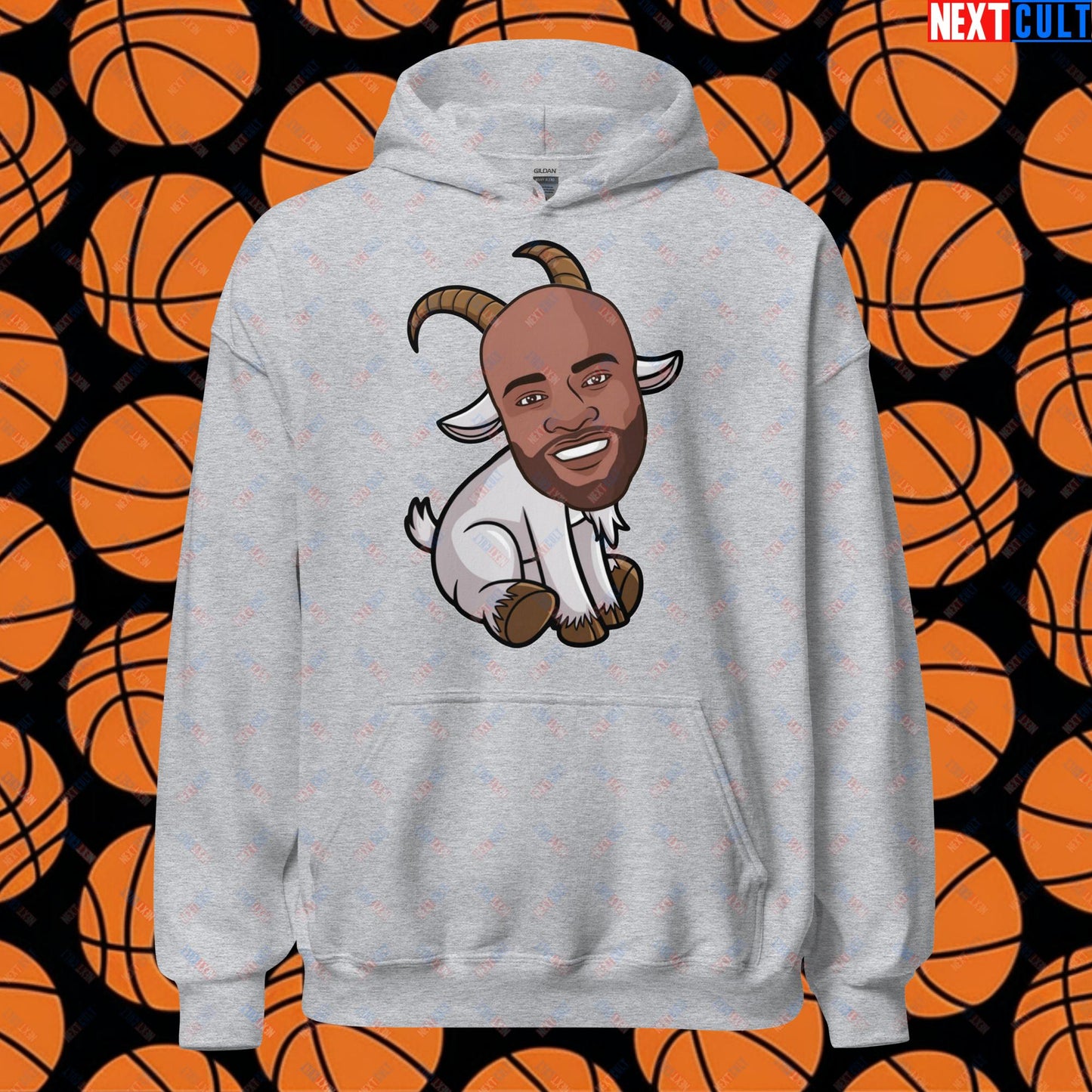 Vince Carter G.O.A.T. Hoodie - Greatest of All Time Basketball Meme Sweatshirt - Funny Vince Carter Cartoon Pullover for Basketball Fans - Perfect Gift for GOAT Lovers Unisex Hoodie Sport Grey Hoodies Basketball G.O.A.T. NBA Toronto Raptors Vince Carter Next Cult Brand