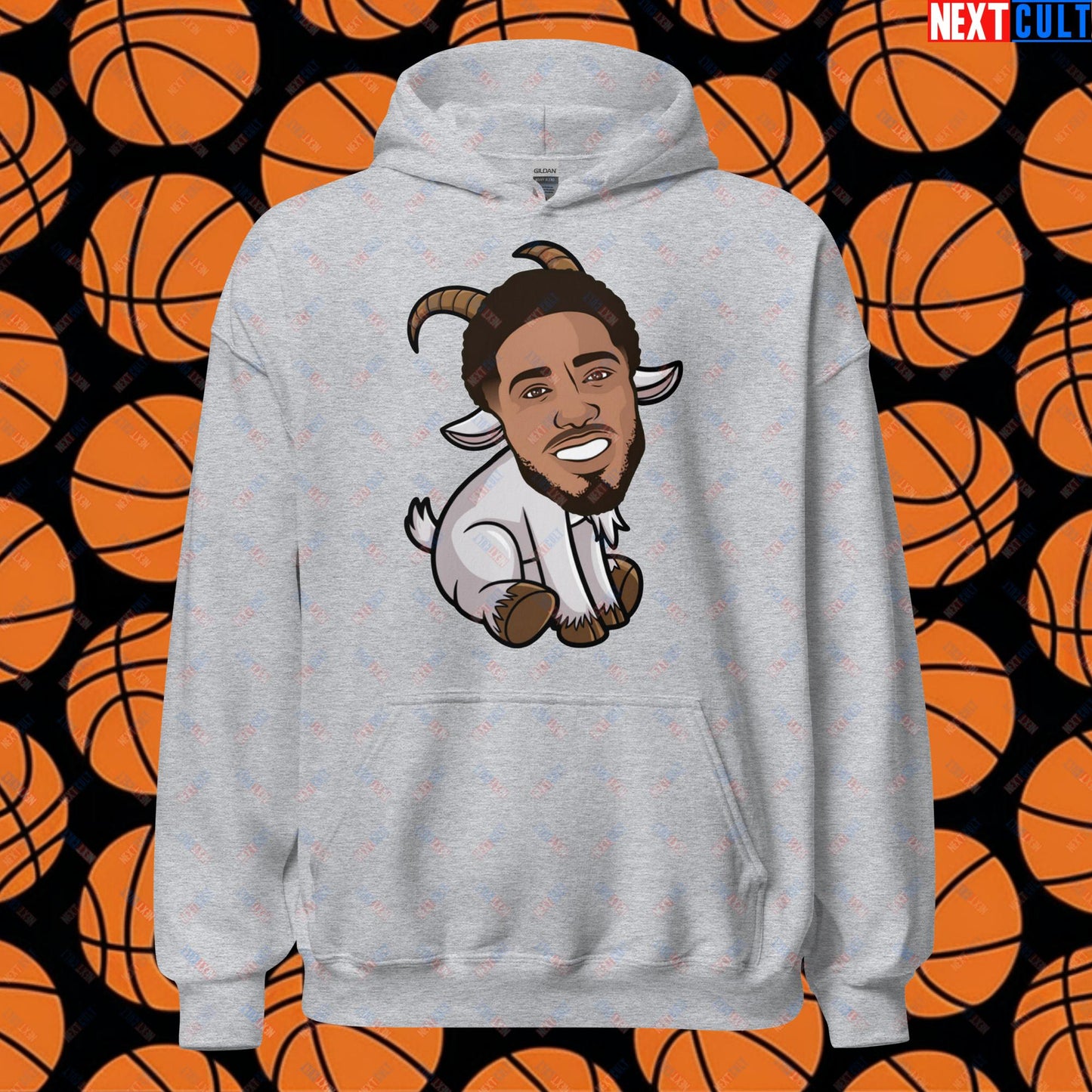Tyrese Haliburton G.O.A.T. Hoodie - Funny Basketball Meme Sweatshirt - Indiana Pacers GOAT Pullover - Perfect Gift for Basketball Fans Unisex Hoodie Sport Grey Hoodies Basketball G.O.A.T. Indiana Pacers NBA Tyrese Haliburton Next Cult Brand