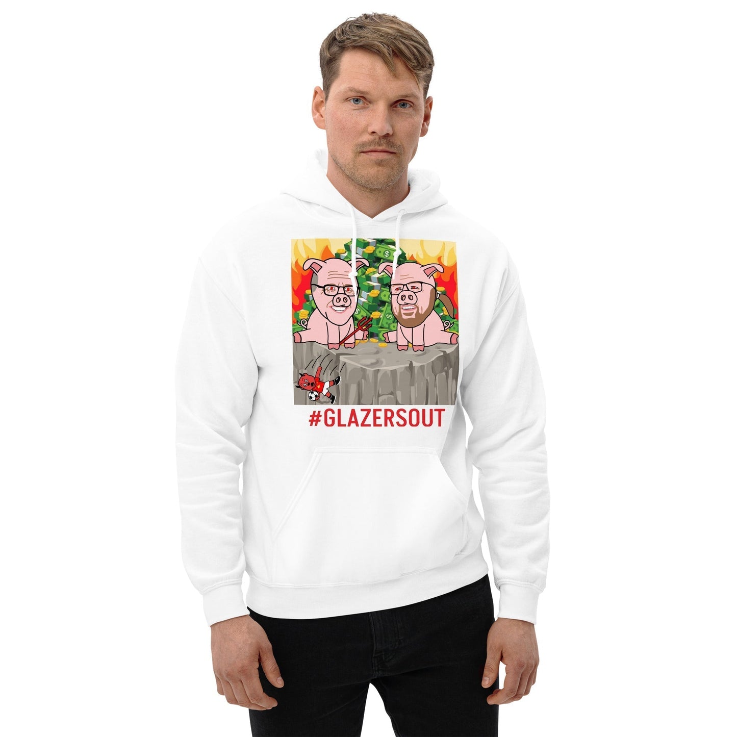 Glazers Out Manchester United Unisex Hoodie, Red Letters, #GlazersOut Next Cult Brand Football, GlazersOut, Manchester United