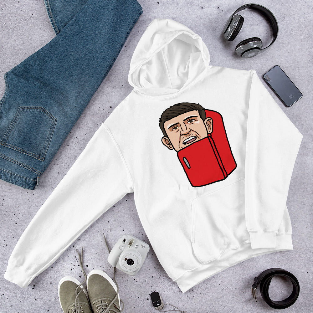 Harry ''The Fridge'' Maguire Unisex Hoodie White Hoodies Football Harry Maguire Manchester United The Fridge Next Cult Brand
