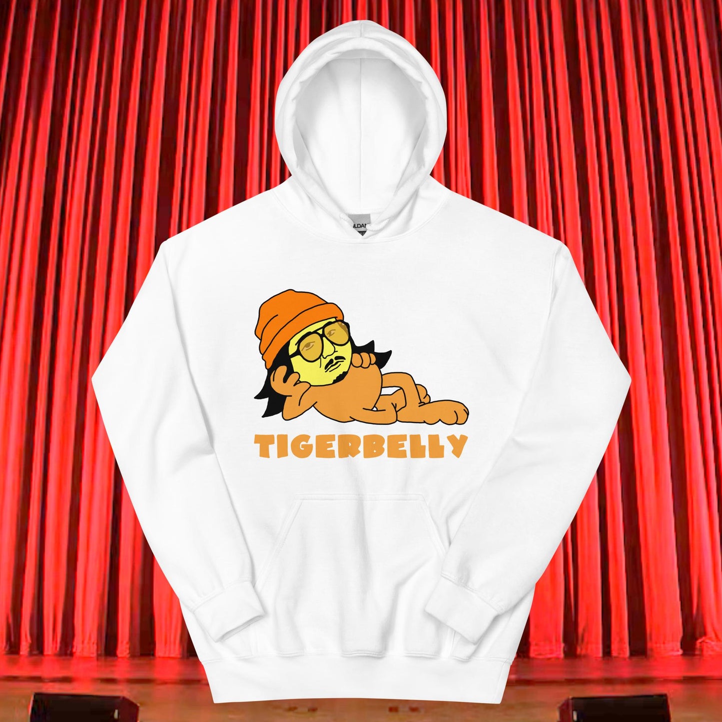 Bobby Lee Tigerbelly, Bobby Lee Merch, Tigerbelly Merch, Bobby Lee Gift, Funny Tigerbelly Gift, Tigerbelly Podcast, TigerBelly Unisex Hoodie White Hoodies Bobby Lee Podcasts Stand-up Comedy TigerBelly Next Cult Brand