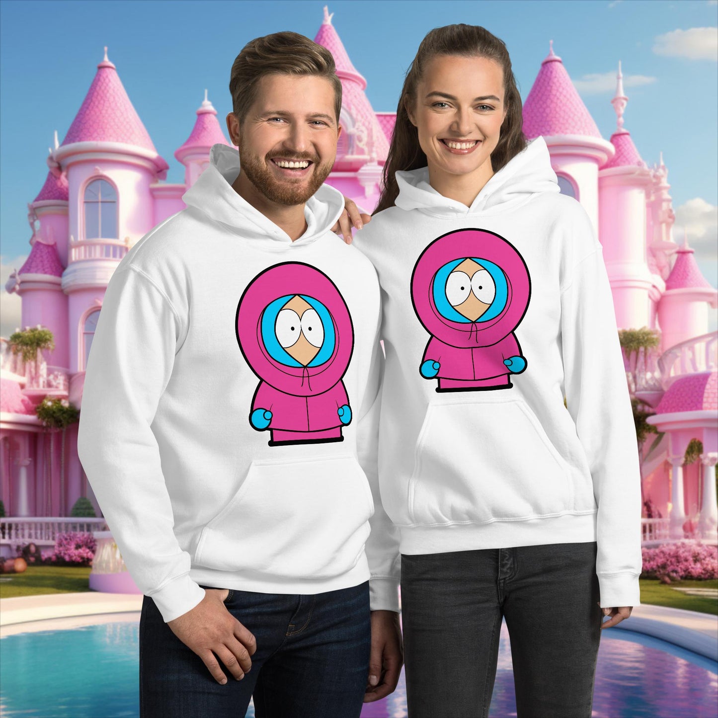 Kenny McCormick Ken Ryan Gosling Barbie South Park Kenny Unisex Hoodie White Hoodies Barbie Ken Kenny Movies South Park TV Shows Next Cult Brand
