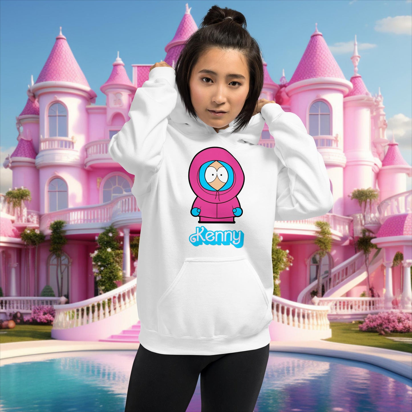 Kenny McCormick Ken Ryan Gosling Barbie South Park Kenny Unisex Hoodie White Hoodies Barbie Ken Kenny Movies South Park TV Shows Next Cult Brand