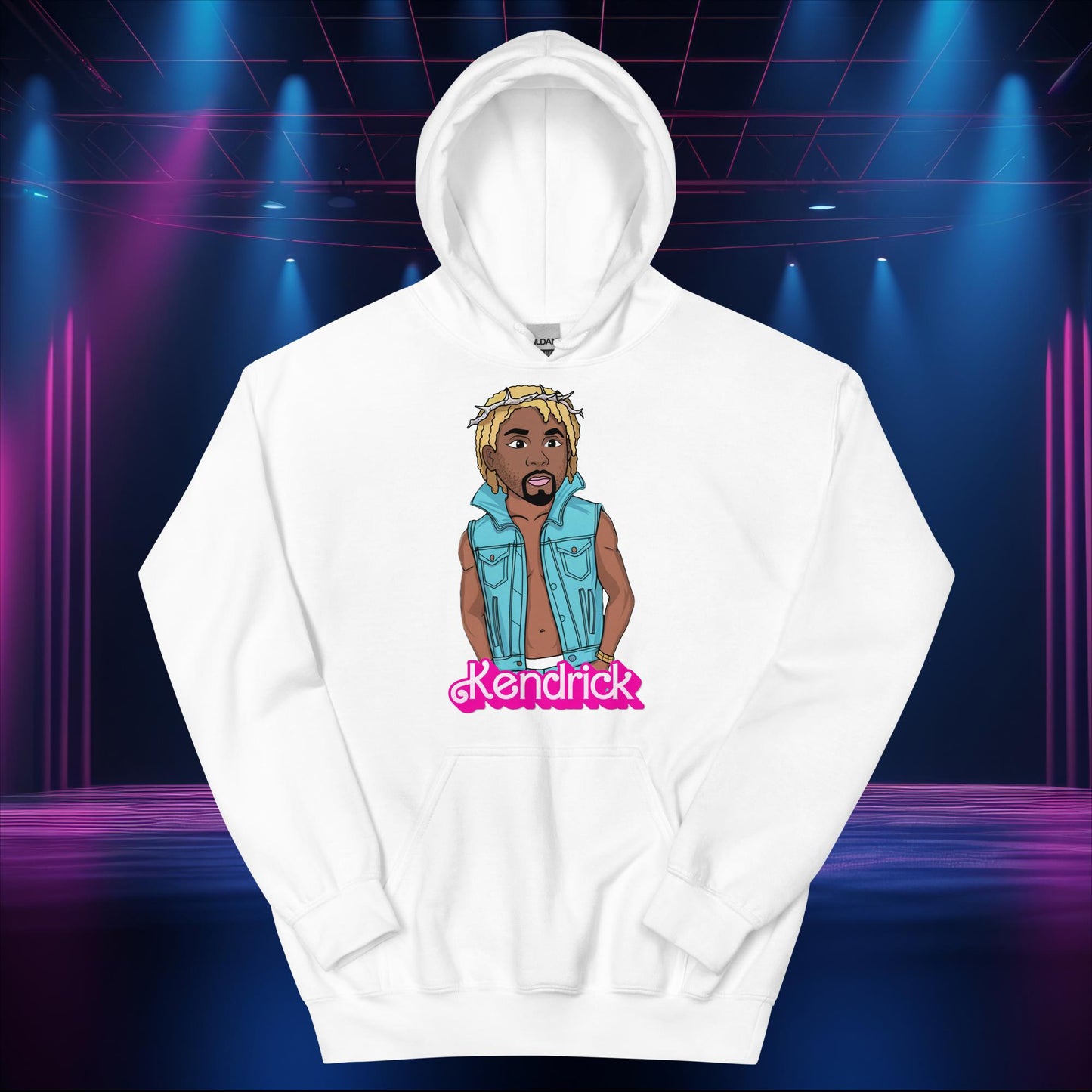 Kendrick Ken Ryan Gosling Barbie Hip Hop Rap Kendrick Lamar Unisex Hoodie White Hoodies Barbie Ken Kendrick Lamar Movies Music Next Cult Brand