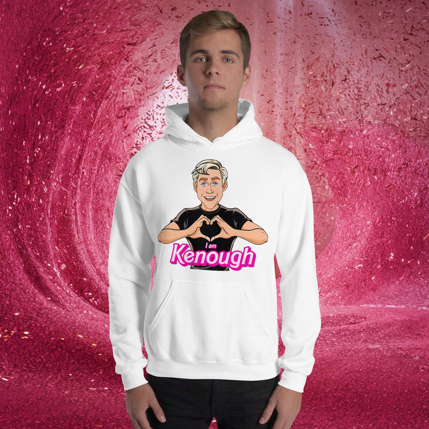 I am Kenough Ryan Gosling Ken Barbie Movie Unisex Hoodie White Hoodies Barbie Celebrities Ken Movies Ryan Gosling Next Cult Brand