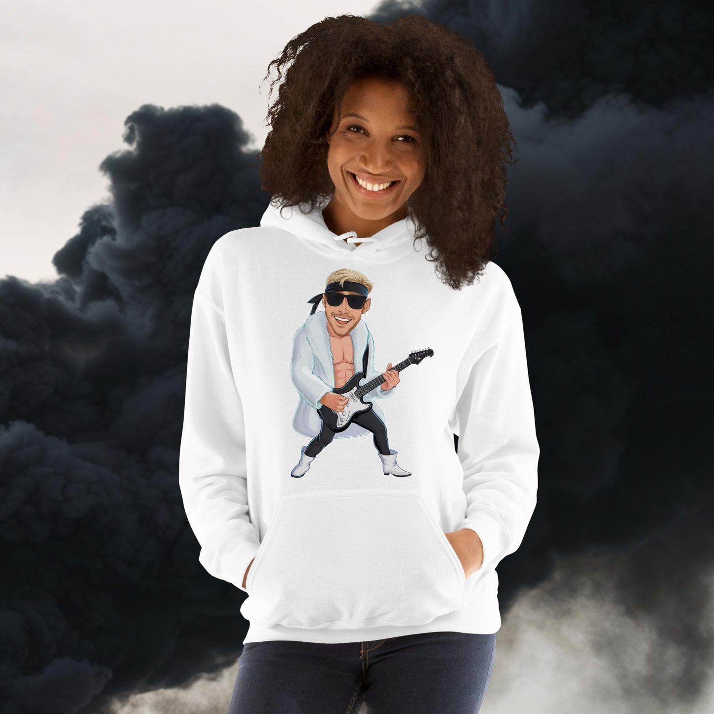 Rockstar Rock Music Unisex Hoodie White Hoodies Barbie Celebrities Ken Movies Music Rock Music Ryan Gosling Next Cult Brand