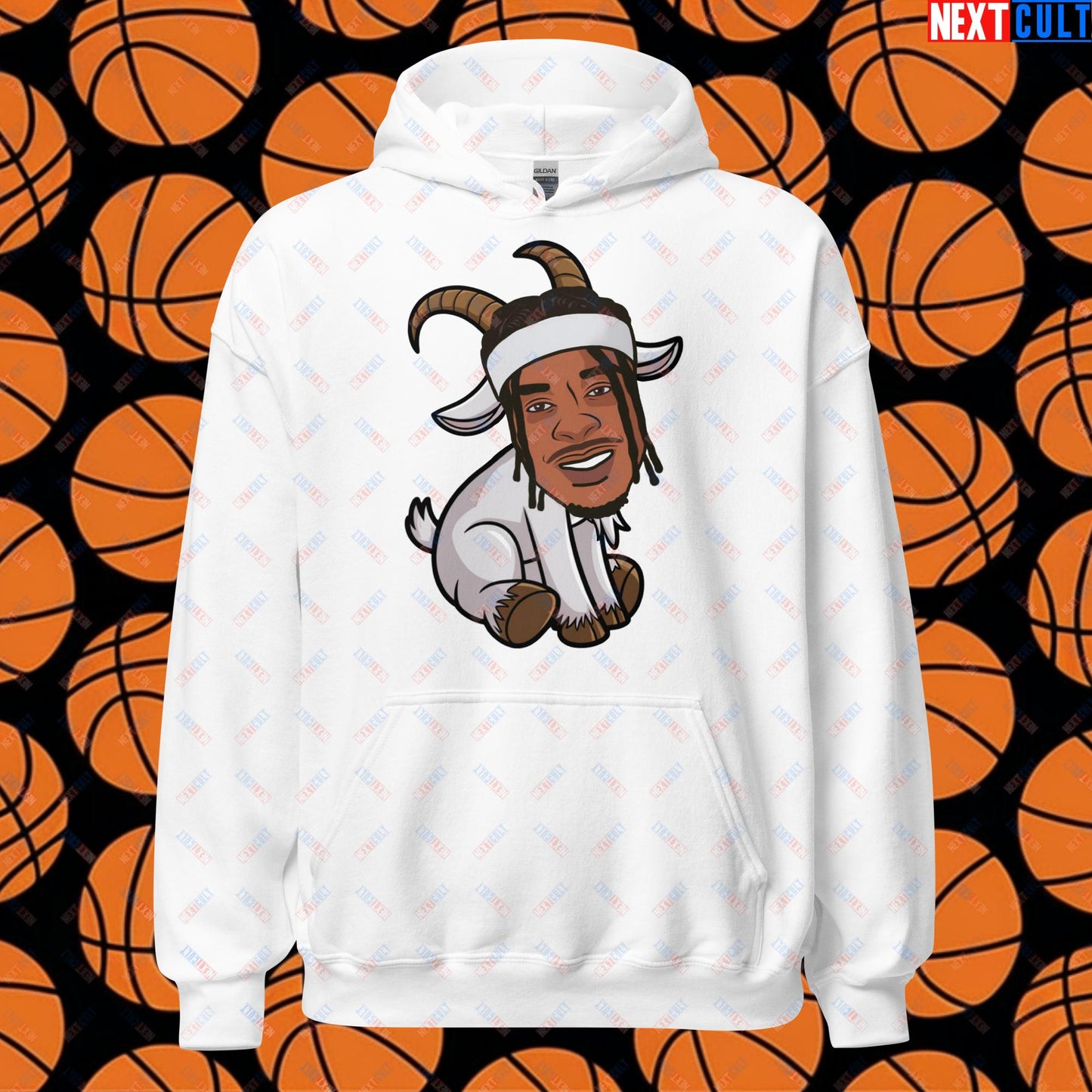 Shai Gilgeous-Alexander G.O.A.T. Hoodie - Funny Basketball Meme Sweatshirt - Greatest of All Time Pullover for Basketball Fans - Perfect Gift for Shai Gilgeous-Alexander Fans Unisex Hoodie White Hoodies Basketball G.O.A.T. NBA Oklahoma City Thunder Shai Gilgeous-Alexander Next Cult Brand