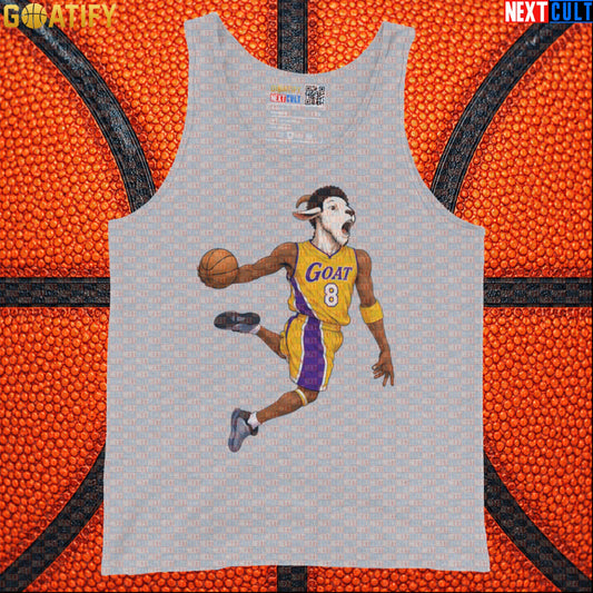 Kobe Bryant Tank Top – Young Kobe No. 8 Dunk GOAT Muscle Shirt for Basketball Training Athletic Heather Tank Tops Next Cult Brand
