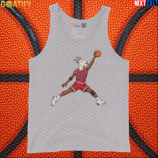 Michael Jordan Tank Top – Free Throw Line Dunk GOAT Athletic Shirt for Bulls Fans Athletic Heather Tank Tops Next Cult Brand