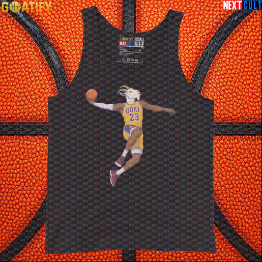 LeBron James Tank Top – GOAT Dunk Muscle Shirt for Lakers Basketball Training and Gym Black Tank Tops Next Cult Brand