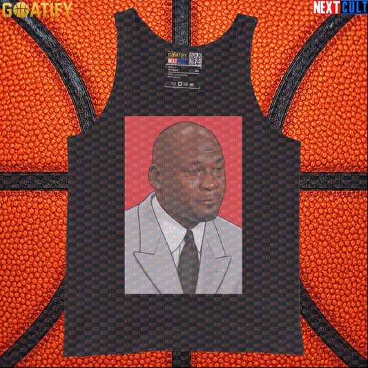Michael Jordan Tank Top Crying Jordan Meme Muscle Shirt Gift for Chicago Bulls NBA Fans Black Tank Tops Next Cult Brand