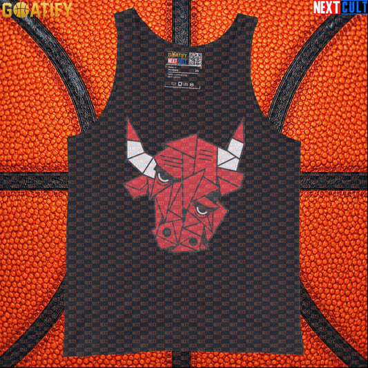 Chicago Bulls Meme Tank Top – Picasso Bulls Cubism Art Muscle Shirt for Sports Fans Black Tank Tops Next Cult Brand