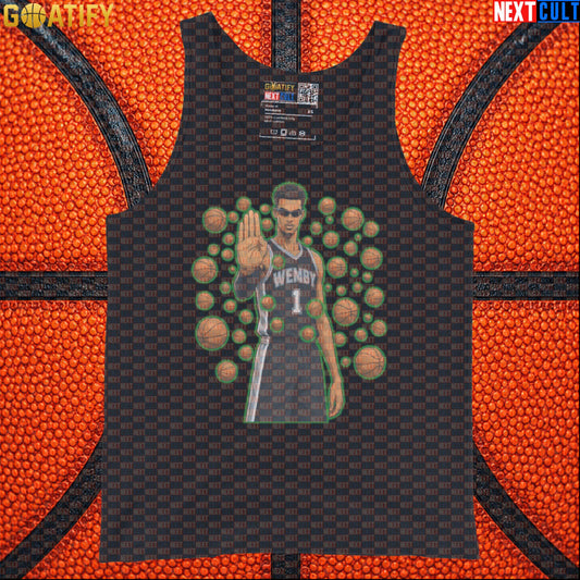 Basketball Tank Top Wemby Matrix Stopper Design for Spurs Fans Gym, Game Day and Gifts Black Tank Tops Next Cult Brand