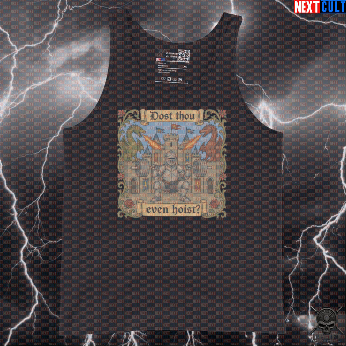 Medieval Gym Tank Top – Dost Thou Even Hoist Knight & Dragon Muscle Shirt for Lifters Tank Tops Next Cult Brand