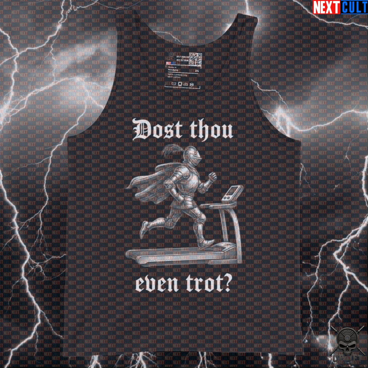 Running Tank Top Dost Thou Even Trot Medieval Knight Muscle Shirt for Treadmill Cardio Tank Tops Next Cult Brand