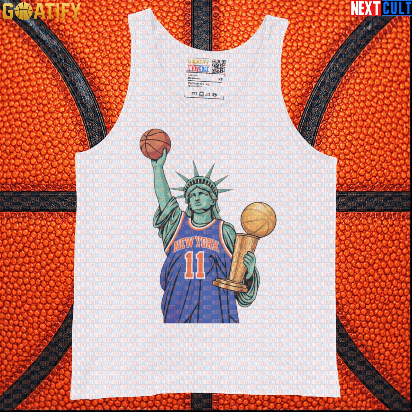 New York Knicks Tank Top – 2026 Champs Muscle Shirt for Basketball and Sports Fans White Next Cult Brand