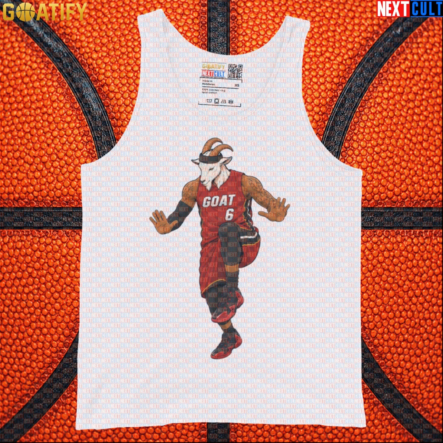 LeBron James Tank Top – Miami Heat GOAT Muscle Shirt for Basketball Training and Gym White Tank Tops Next Cult Brand