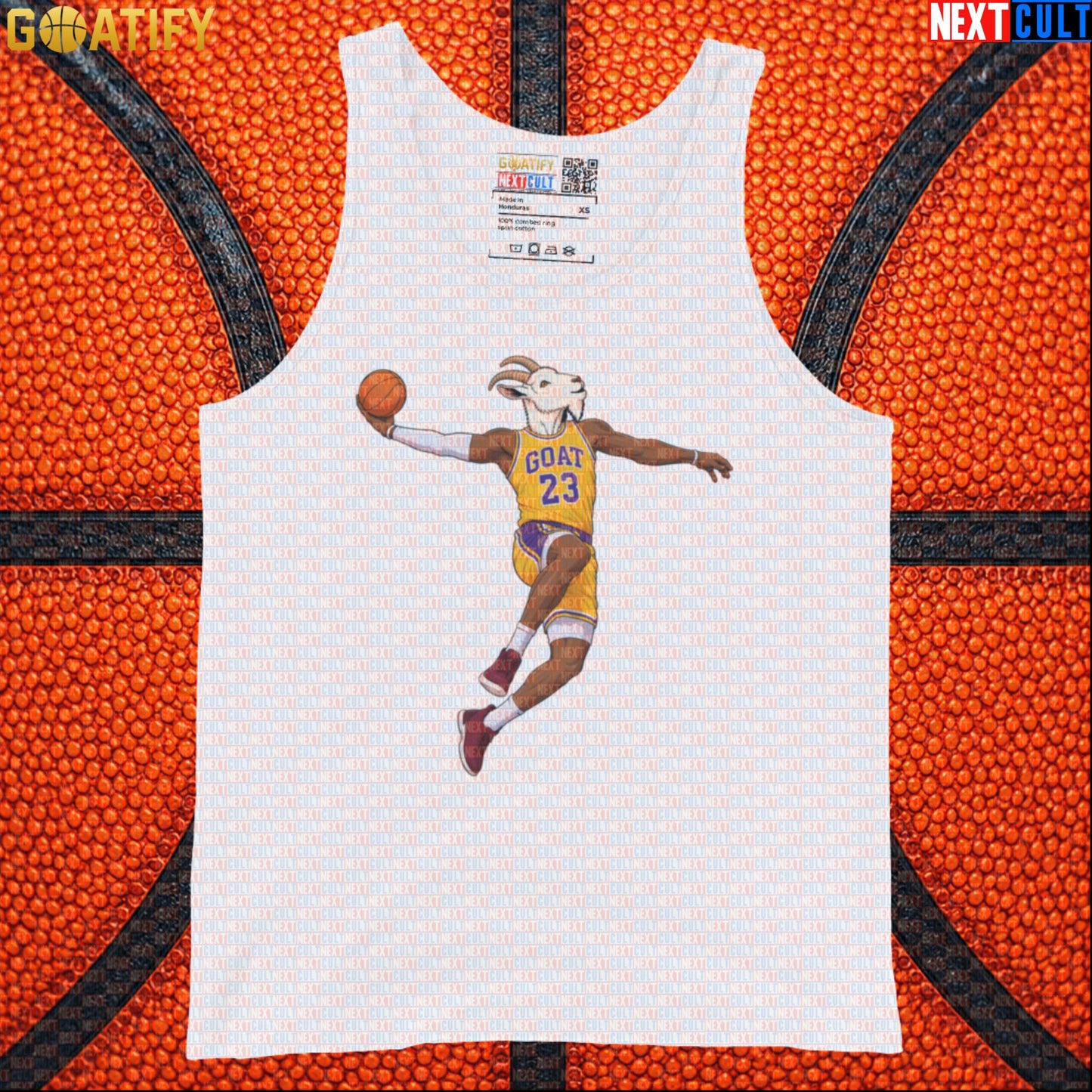 LeBron James Tank Top – GOAT Dunk Muscle Shirt for Lakers Basketball Training and Gym White Tank Tops Next Cult Brand