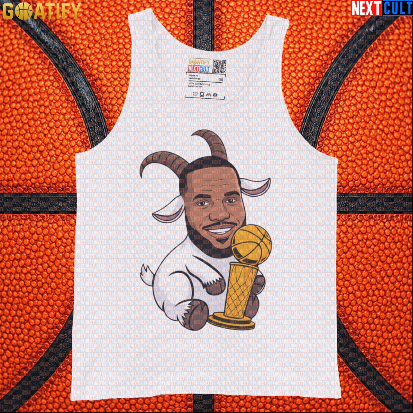 LeBron James Tank Top – LeGOAT Champion Muscle Shirt for Gym and Basketball Fans White Tank Tops Next Cult Brand