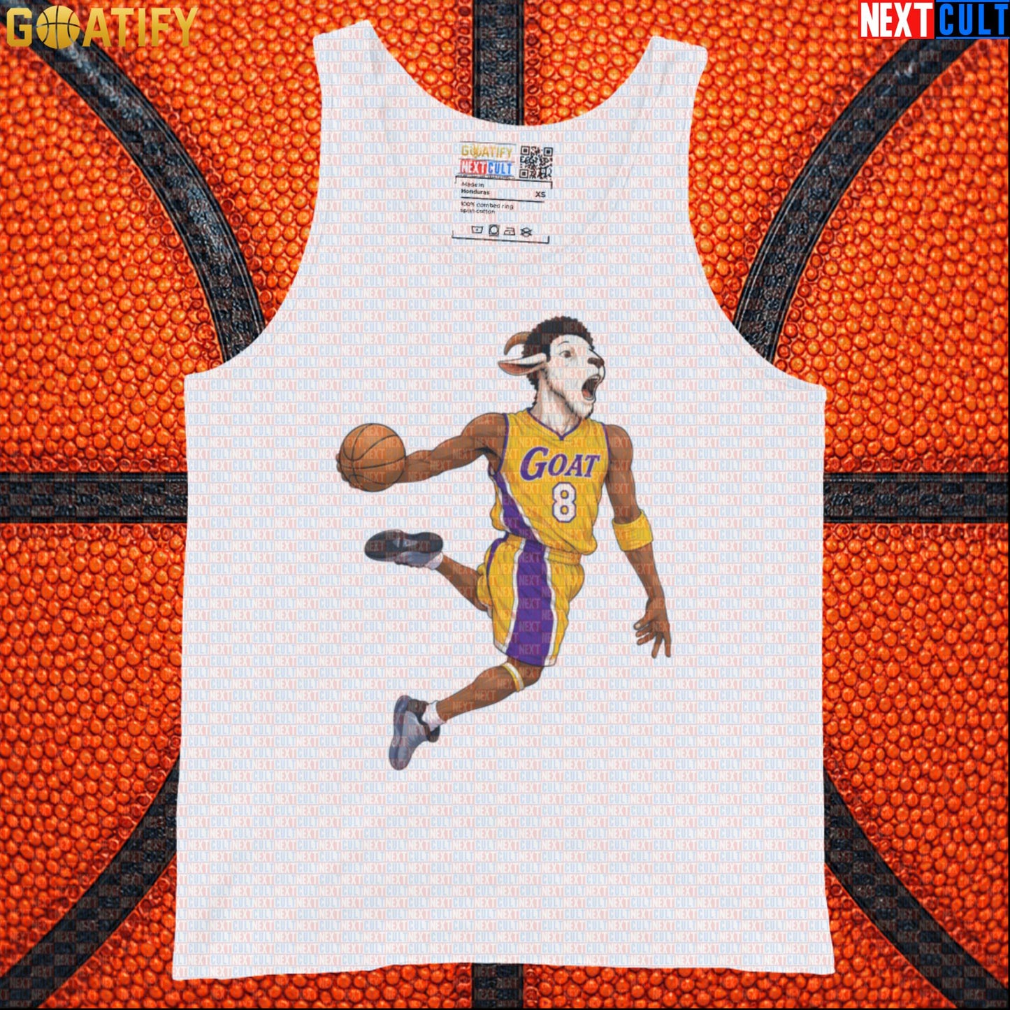 Kobe Bryant Tank Top – Young Kobe No. 8 Dunk GOAT Muscle Shirt for Basketball Training White Tank Tops Next Cult Brand