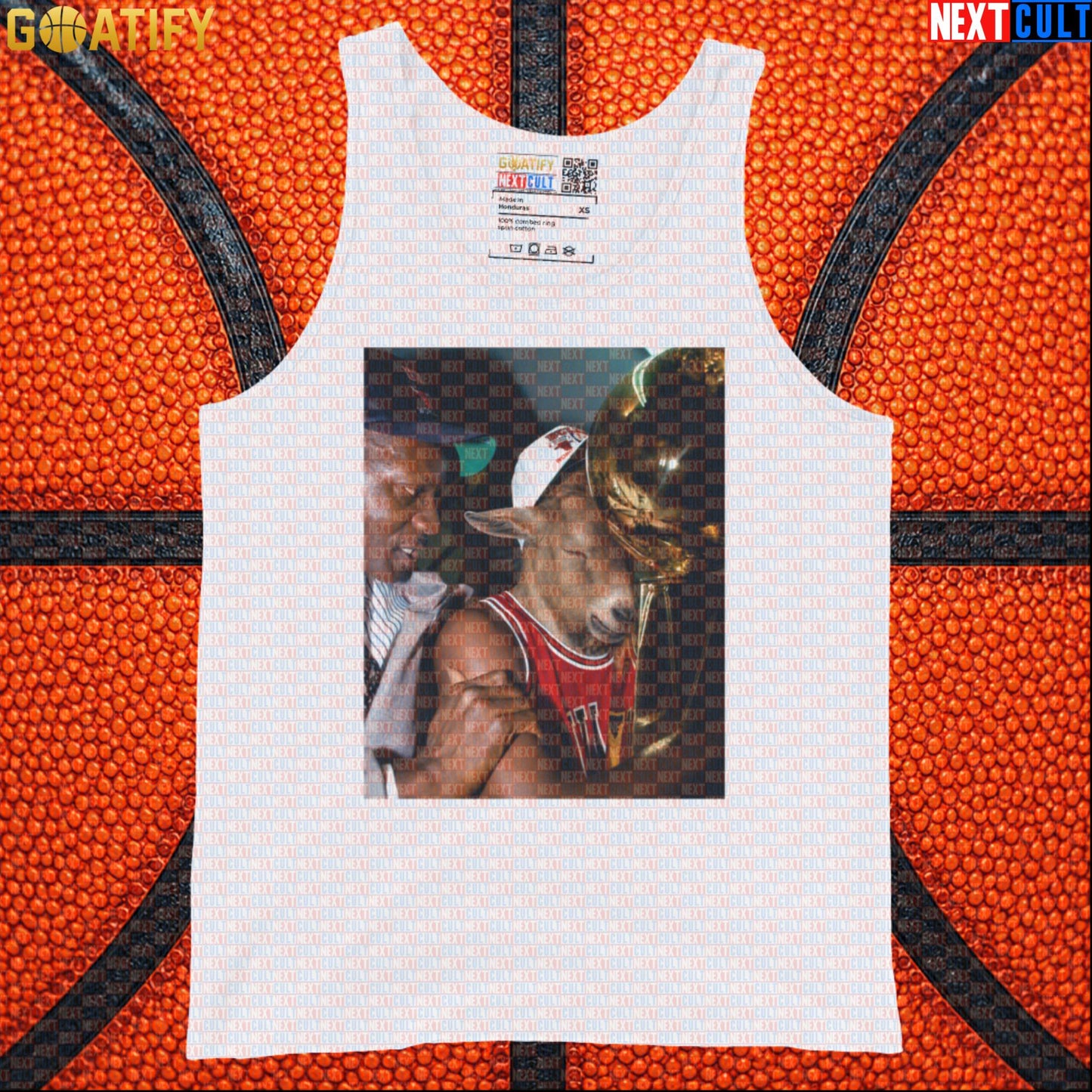 Michael Jordan Tank Top – Bulls G.O.A.T. Basketball Muscle Shirt for NBA Fans & Gym Wear White Tank Tops Next Cult Brand