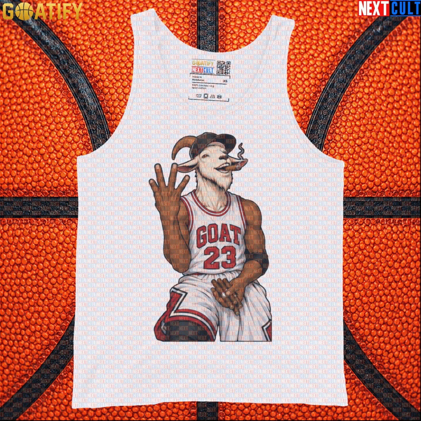 Michael Jordan Tank Top – GOAT Cigar Celebration Vest for Chicago Bulls Basketball Fans White Tank Tops Next Cult Brand