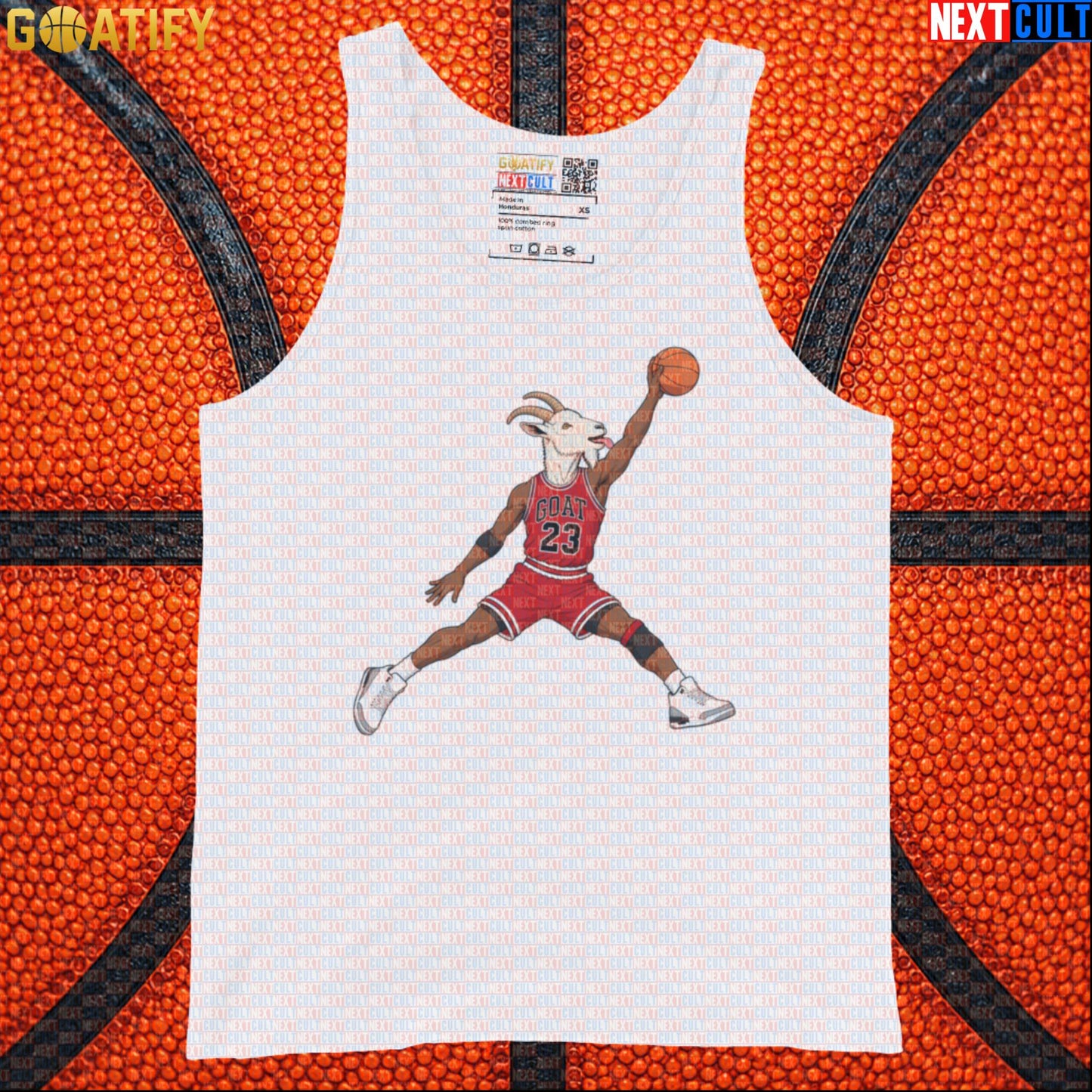 Michael Jordan Tank Top – Free Throw Line Dunk GOAT Athletic Shirt for Bulls Fans White Tank Tops Next Cult Brand