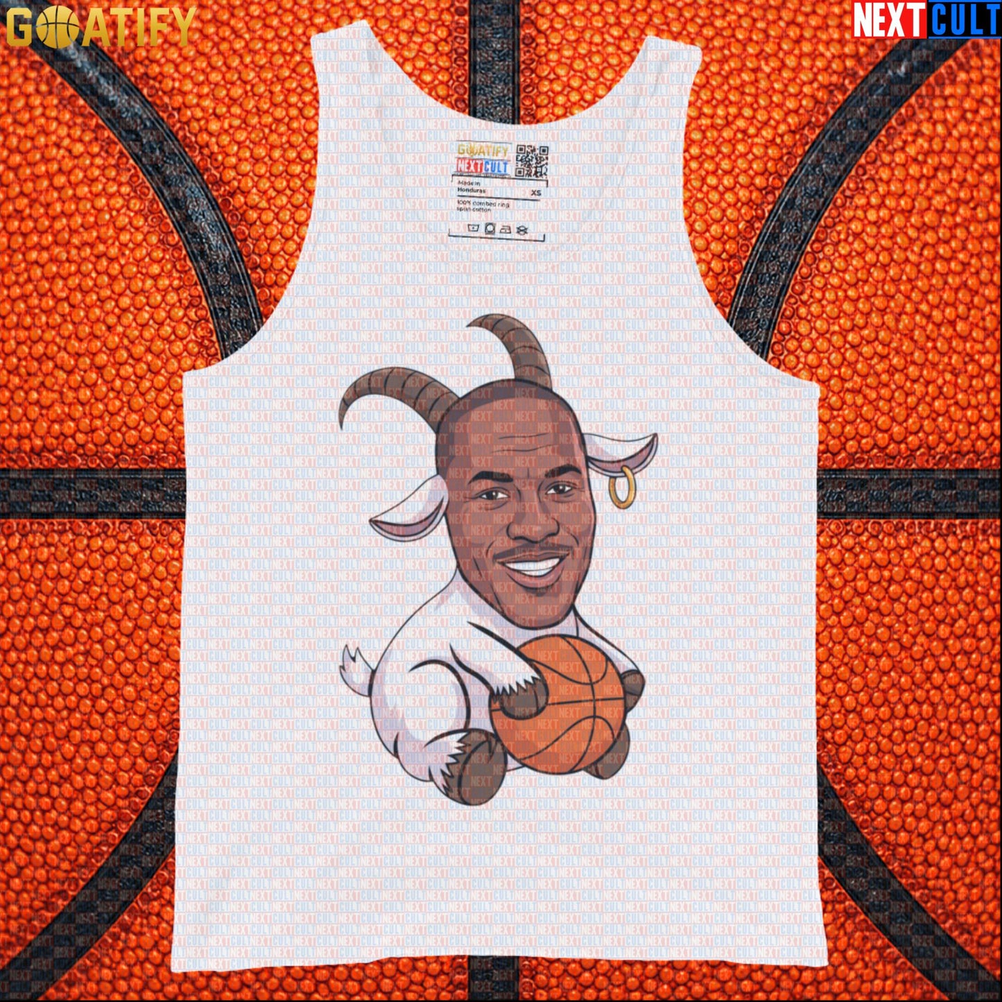Michael Jordan Tank Top - GOAT Chicago Bulls Basketball Gym Vest Gift for Jordan NBA Fans White Tank Tops Next Cult Brand