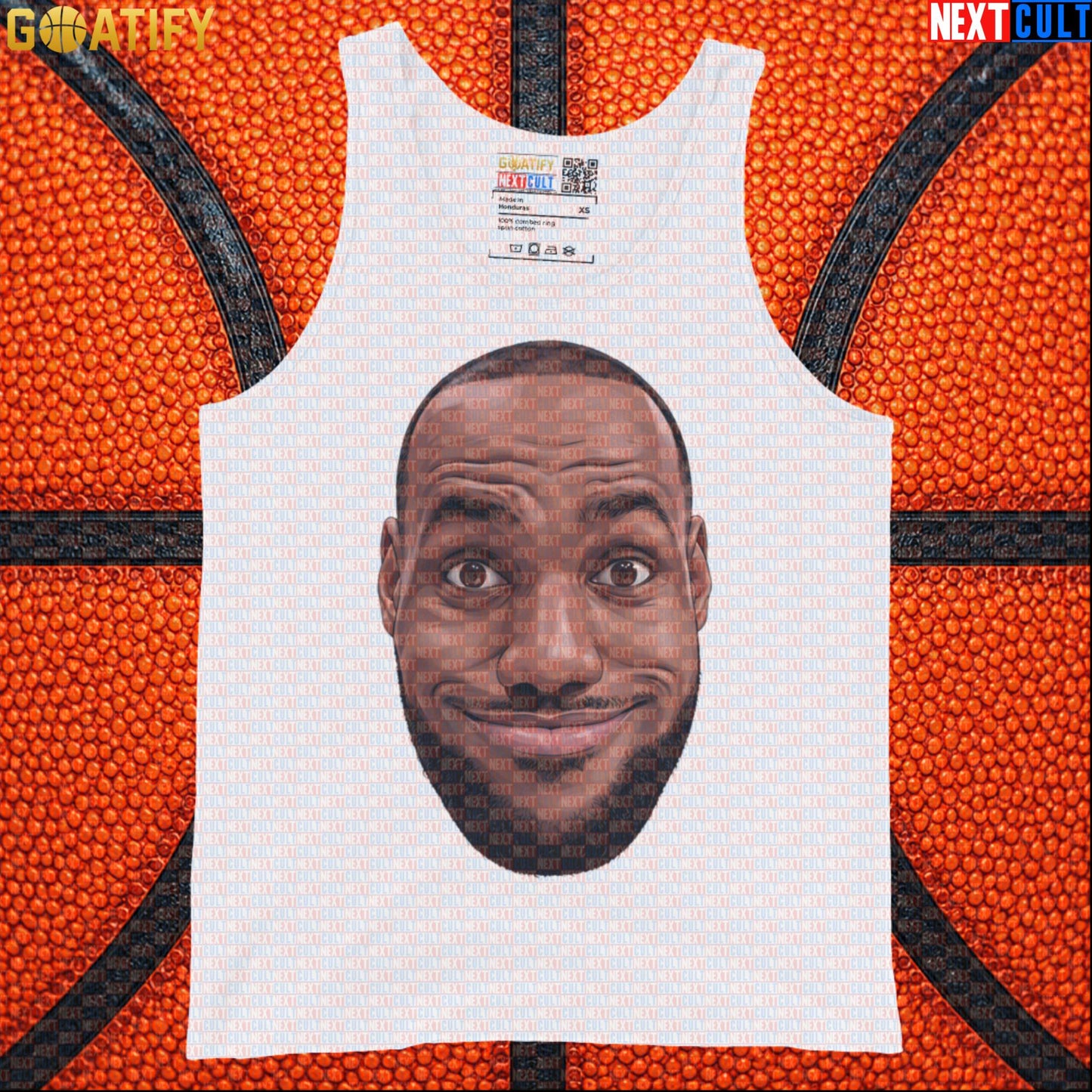 LeBron Photobomb Meme Tank Top – Funny NBA Basketball Muscle Shirt Gift for Sports Fans White Tank Tops Next Cult Brand