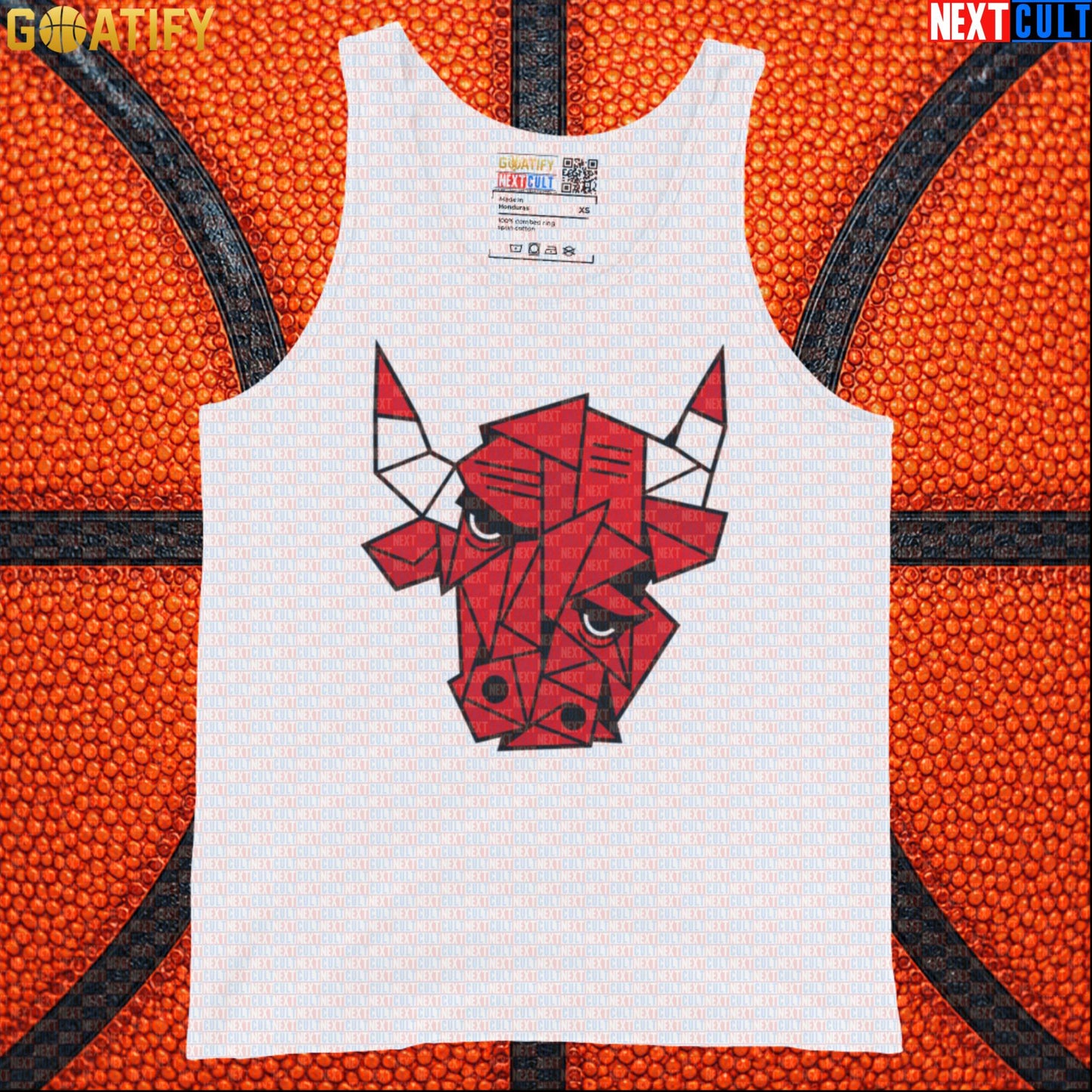 Chicago Bulls Meme Tank Top – Picasso Bulls Cubism Art Muscle Shirt for Sports Fans White Tank Tops Next Cult Brand