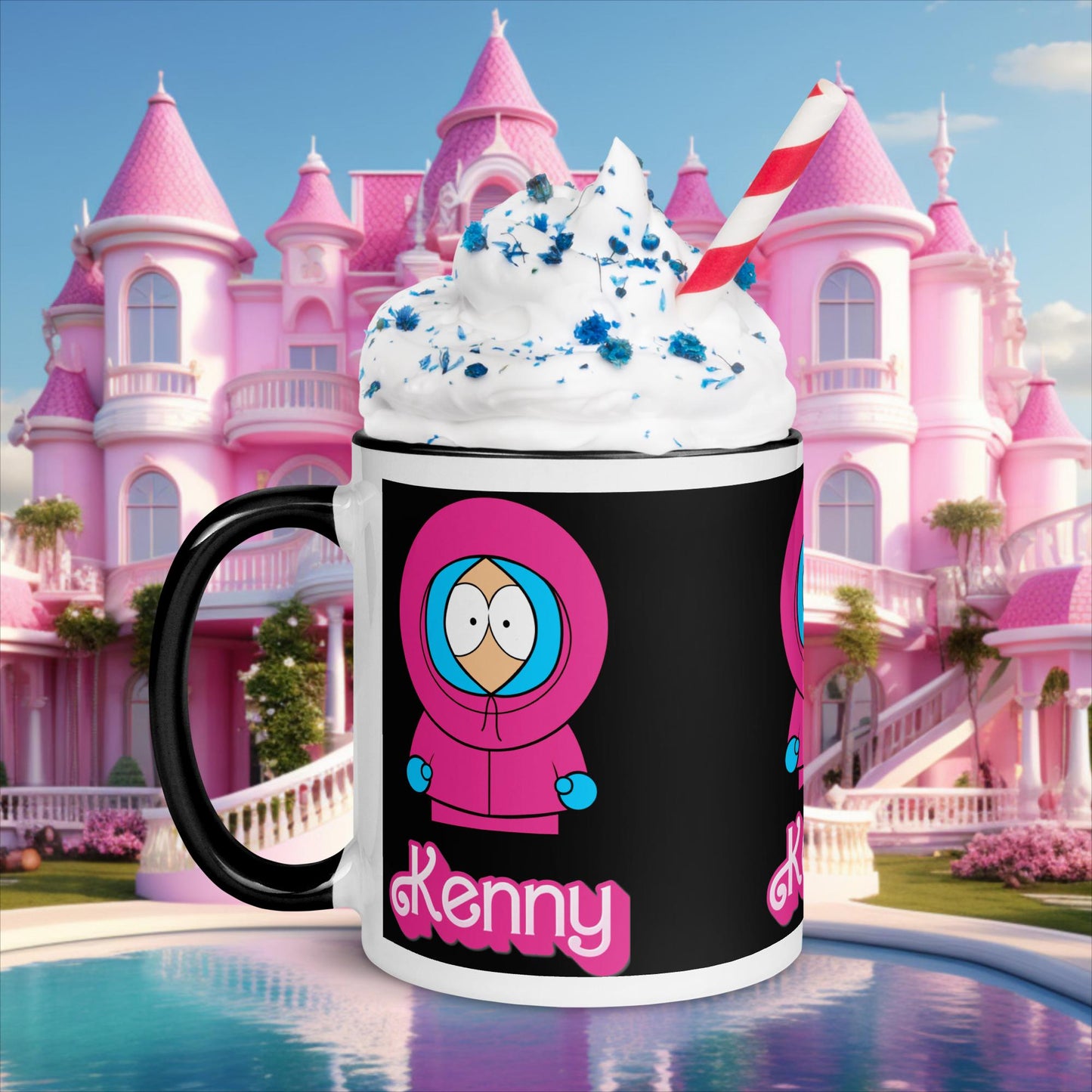 Kenny McCormick Ken Ryan Gosling Barbie South Park Kenny Mug with Color Inside Black Mugs Barbie Ken Kenny Movies South Park TV Shows Next Cult Brand